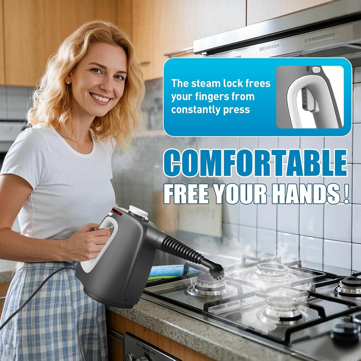 Limpiador de vapor portátil Opstrava 1350W 550ml multiusos