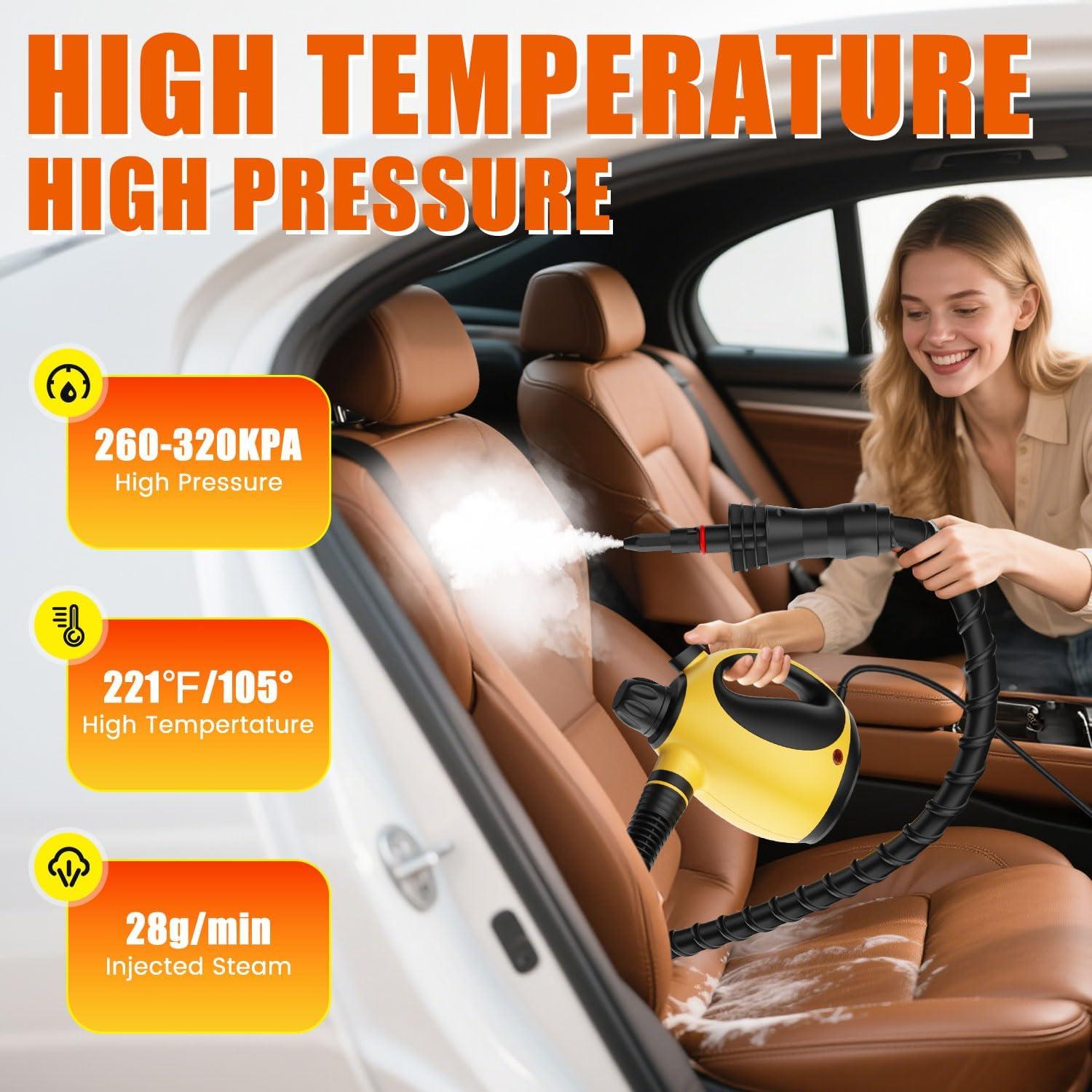 Limpiador de Vapor de Mano Pozoera HY-307 1000W Amarillo