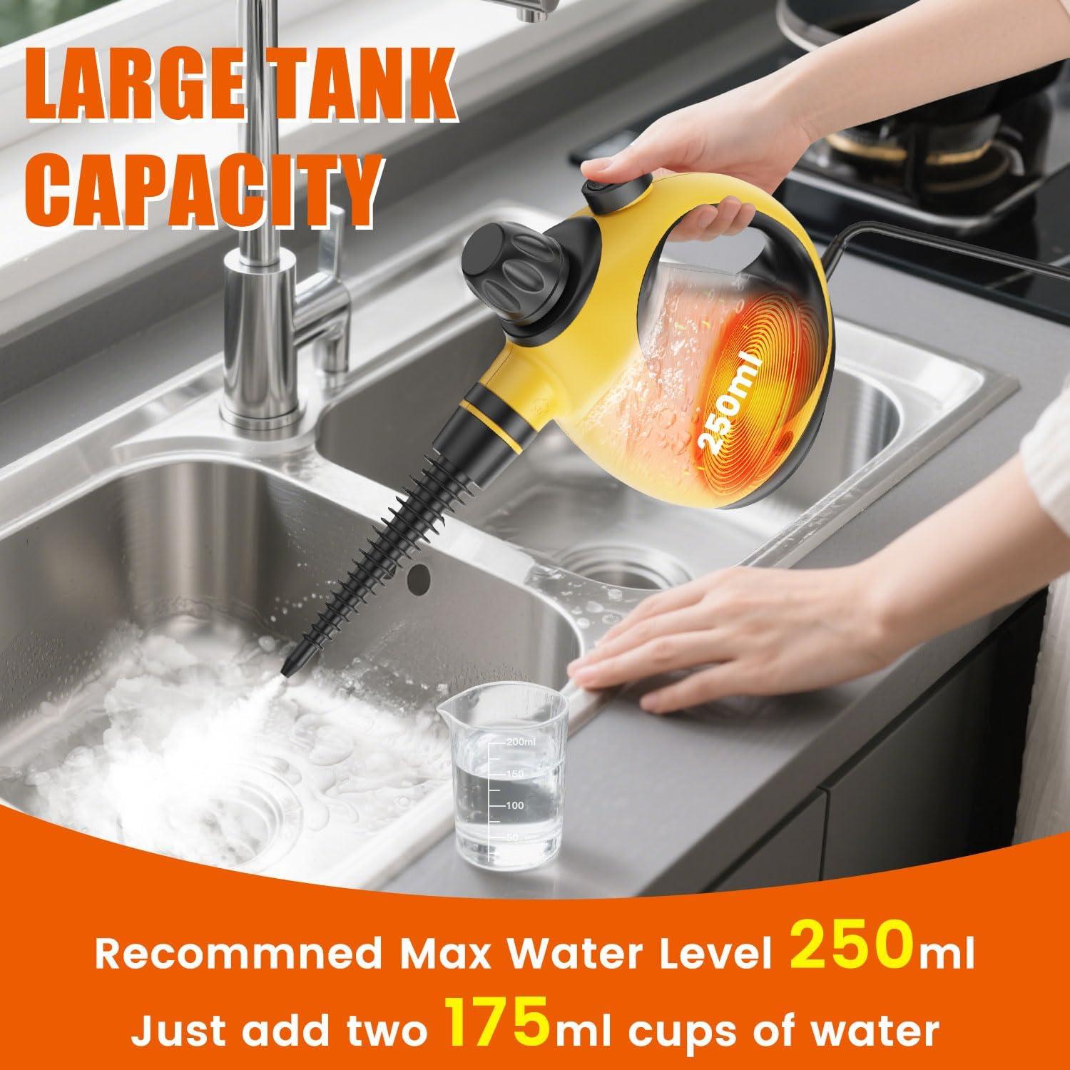 Limpiador de Vapor de Mano Pozoera HY-307 1000W Amarillo