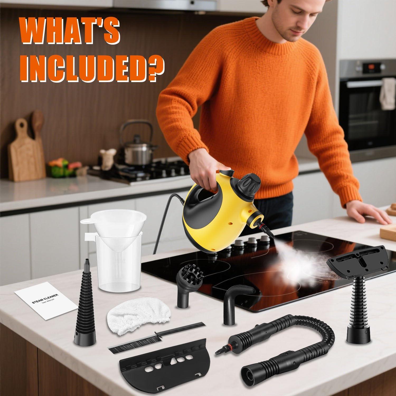 Limpiador de Vapor de Mano Pozoera HY-307 1000W Amarillo