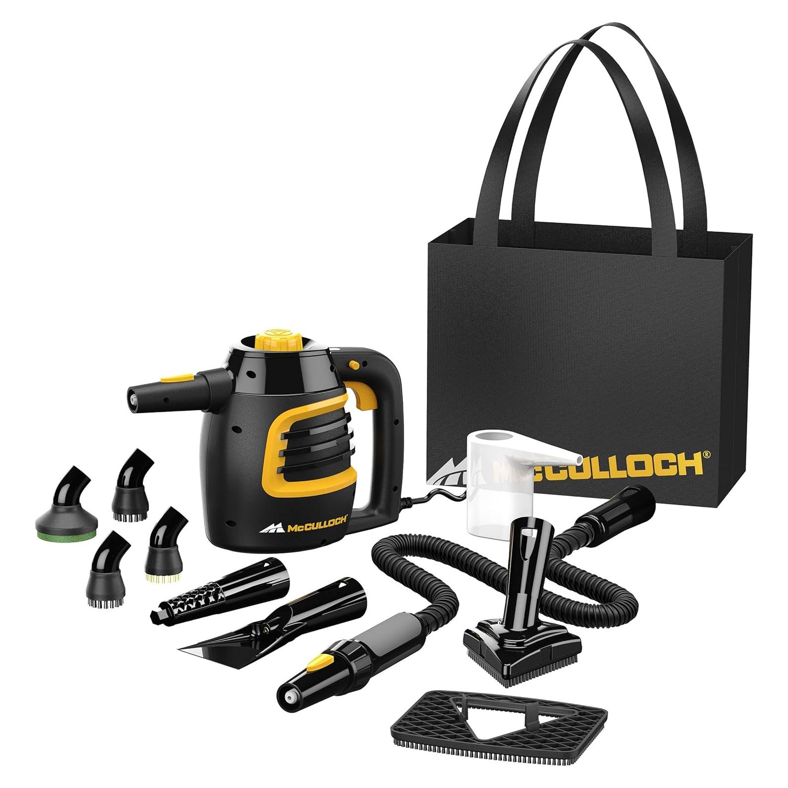 Limpiador de vapor McCulloch MC1230, 900W, 11 accesorios