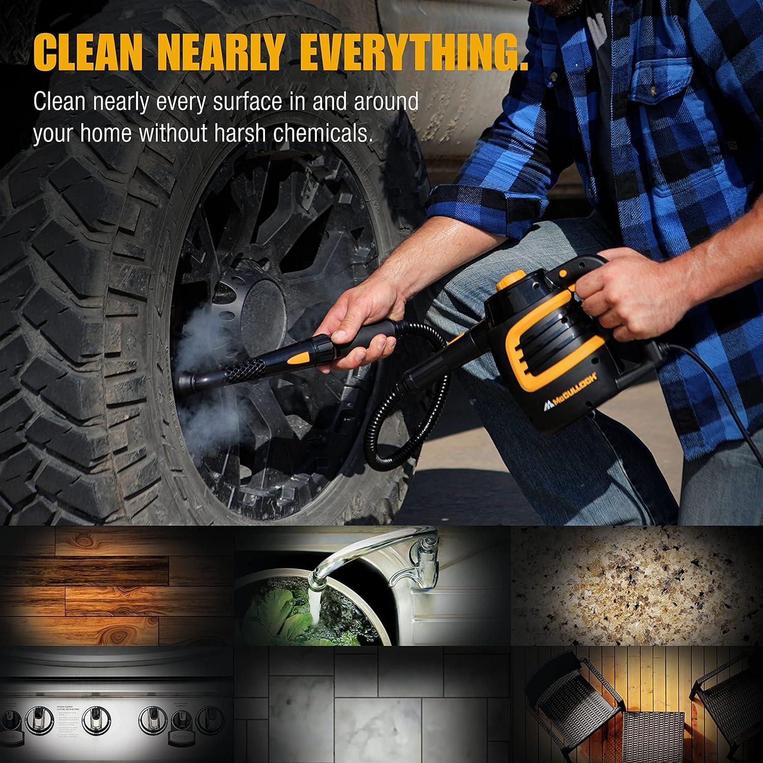 Limpiador de vapor McCulloch MC1230, 900W, 11 accesorios