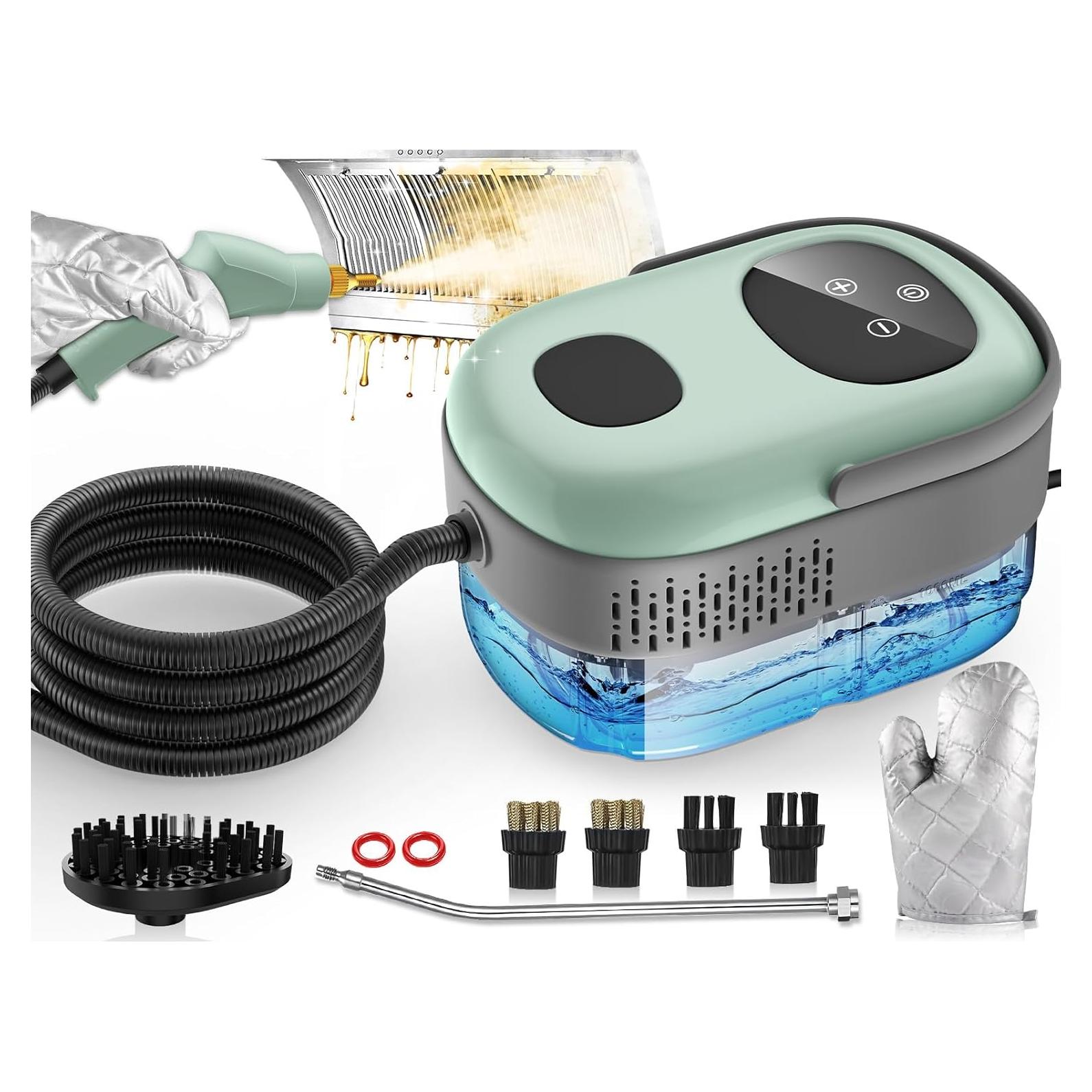 Limpiador de Vapor VortexPeak 2500W 1100ml 6 Niveles Verde