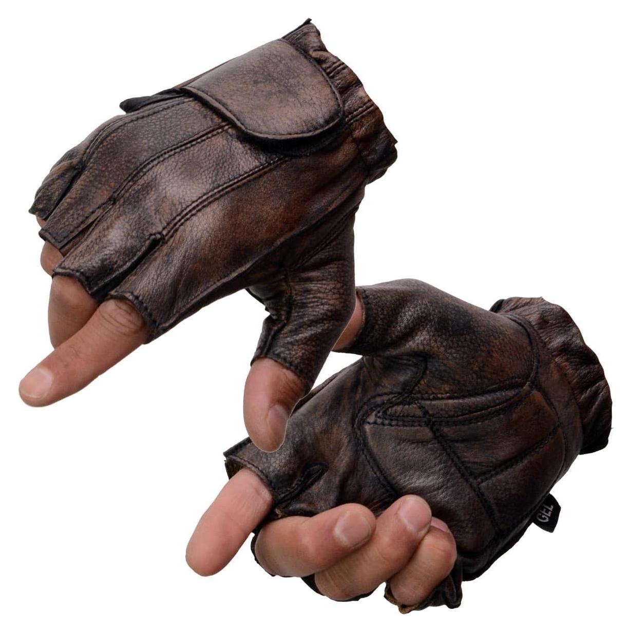 Guantes de Motocicleta Milwaukee Leather 3XL Cuero Marrón