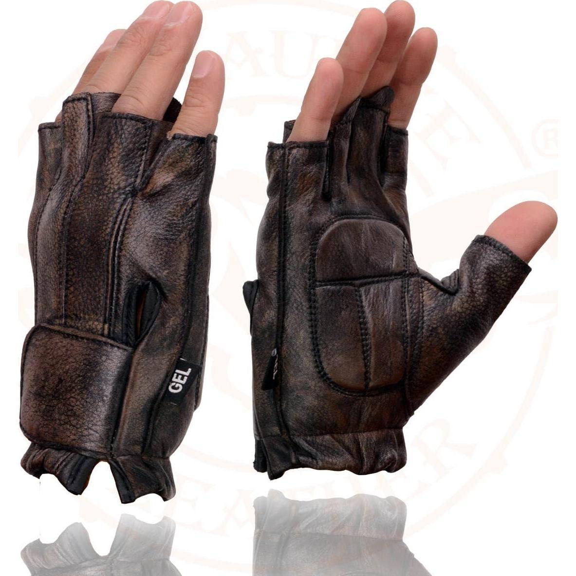 Guantes de Motocicleta Milwaukee Leather 3XL Cuero Marrón