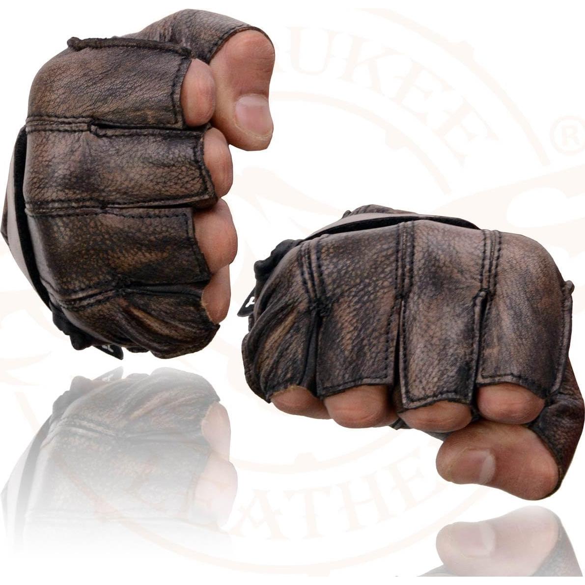 Guantes de Motocicleta Milwaukee Leather 3XL Cuero Marrón