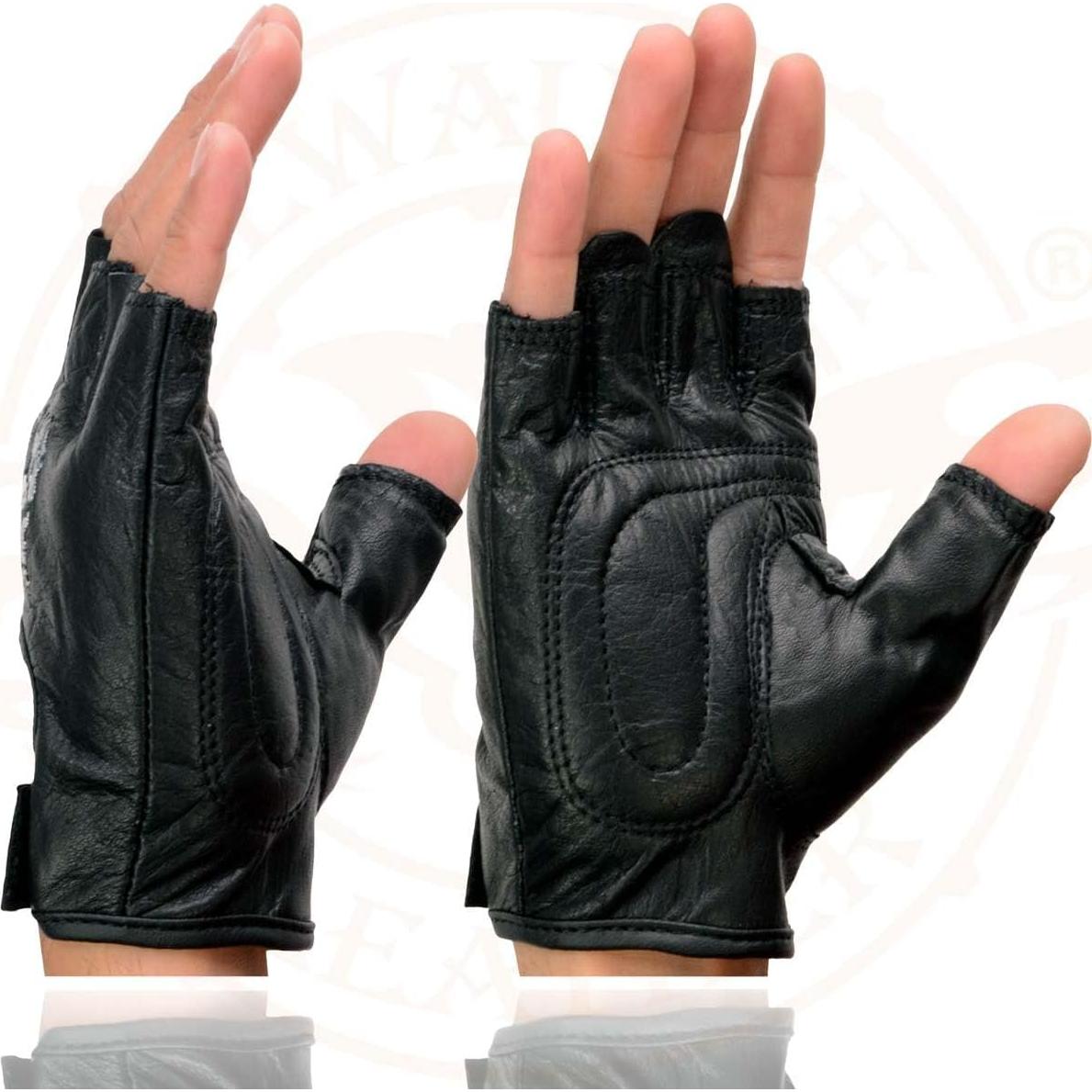 Guantes sin Dedos de Cuero Milwaukee Leather SH351 - XL