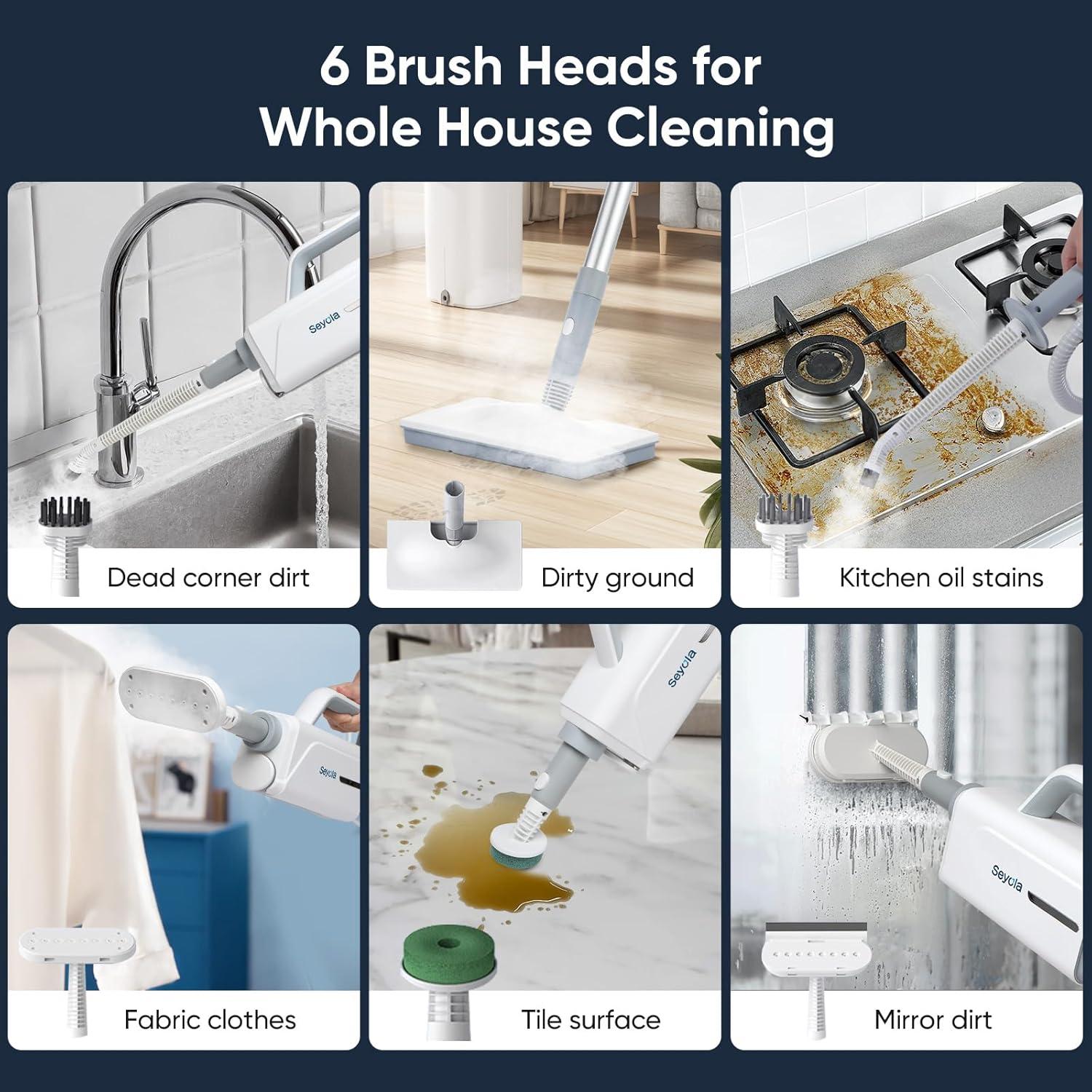 Mopa de Vapor Seyola SLSM-001 9 en 1 Multifuncional 350ml