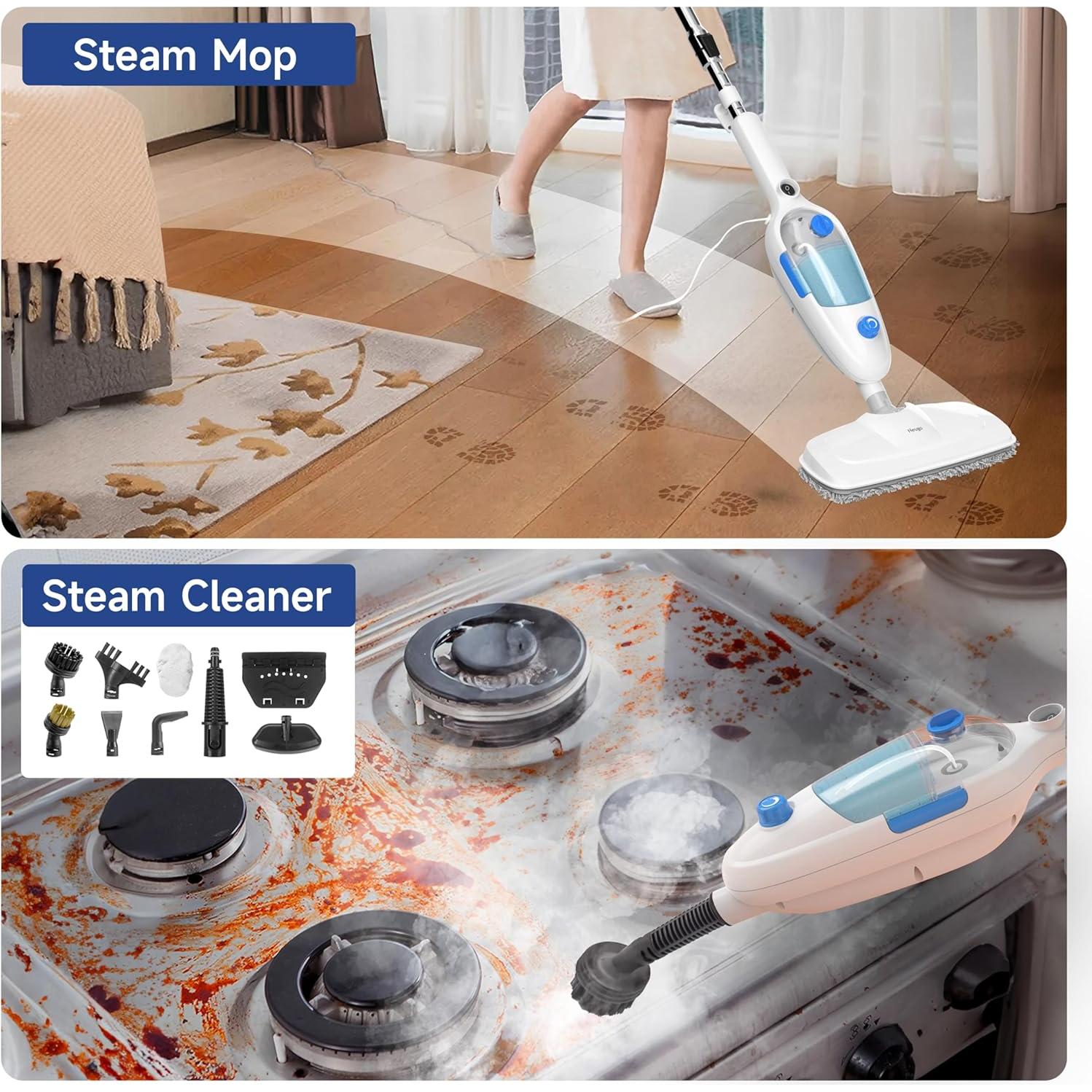 Mopa de Vapor Neugo 1200W 10 en 1 Ajustable 450ml