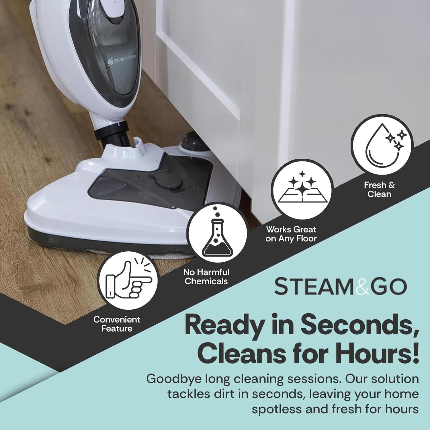 Mopa de Vapor Steam and Go 10-en-1 - Limpiador Multifuncional