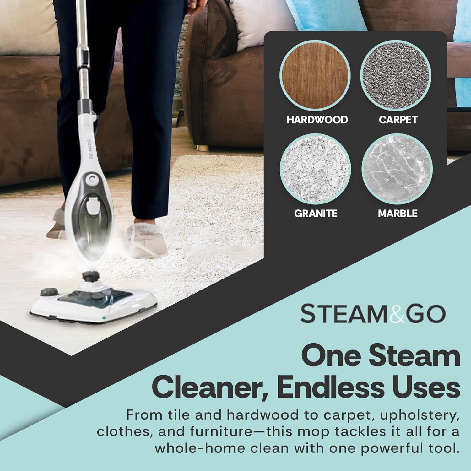 Mopa de Vapor Steam and Go 10-en-1 - Limpiador Multifuncional