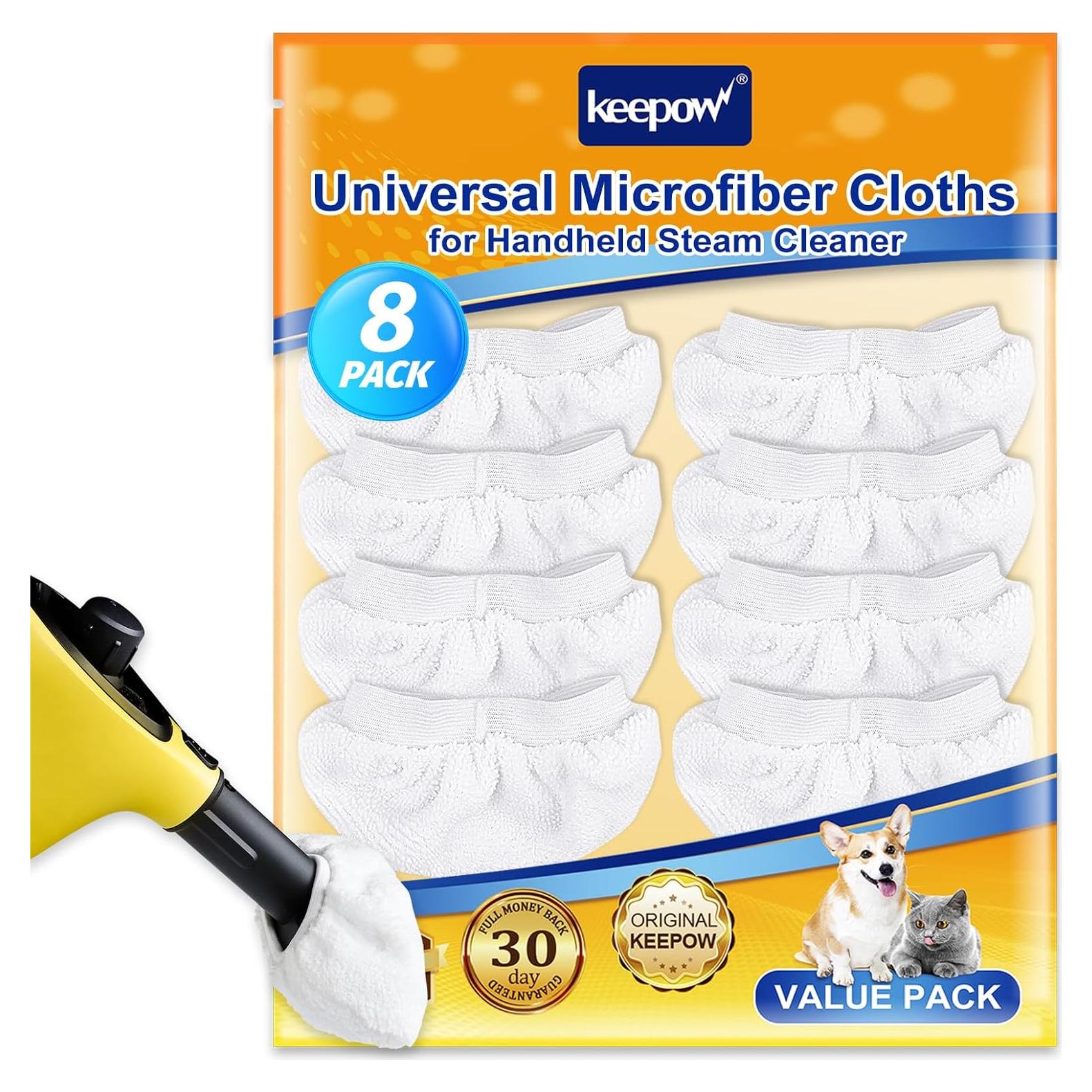 Paños de Microfibra KEEPOW para Limpiadores de Vapor - 8 Pzas