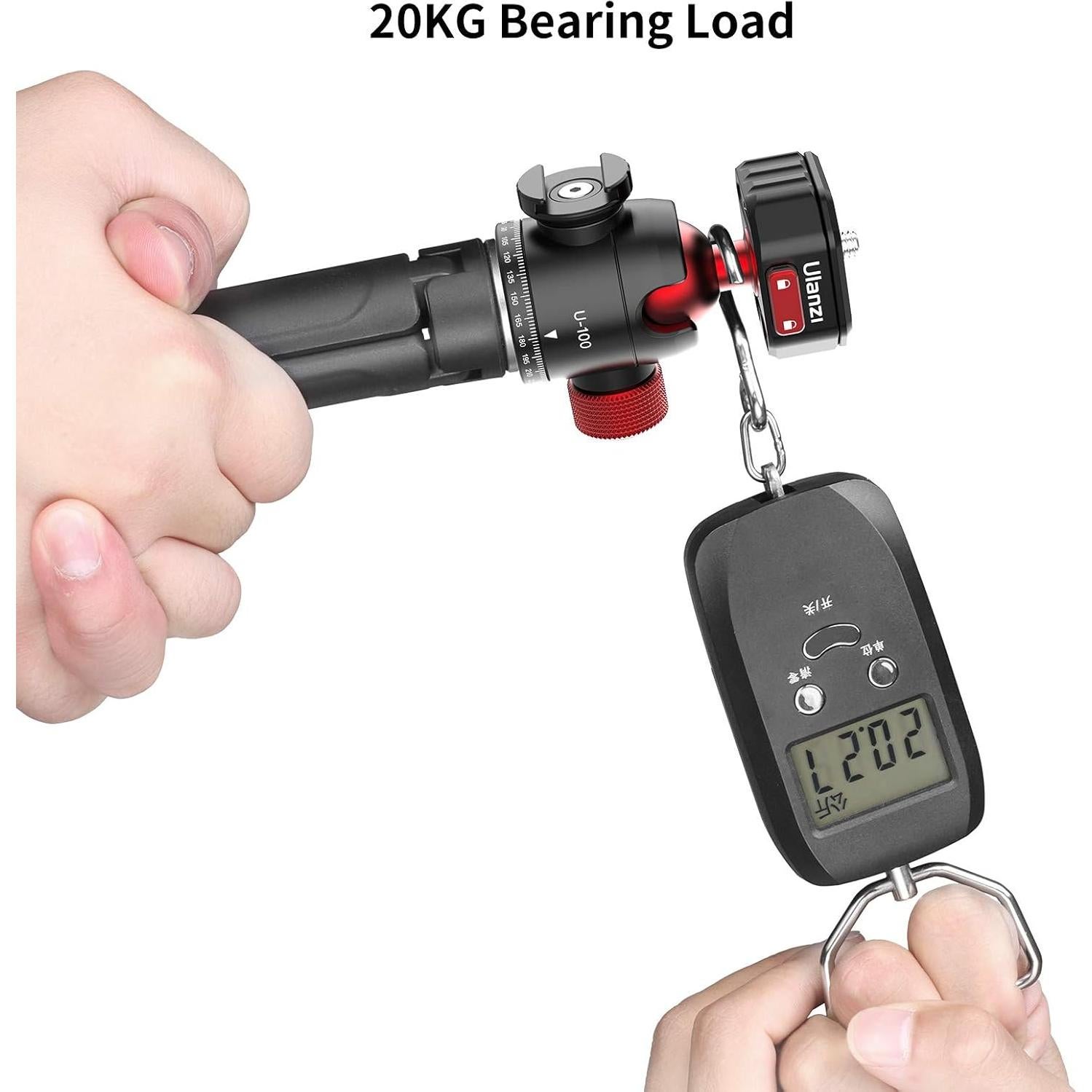 Cabezal de bola ULANZI Claw QR 360° metal 20 kg para cámara