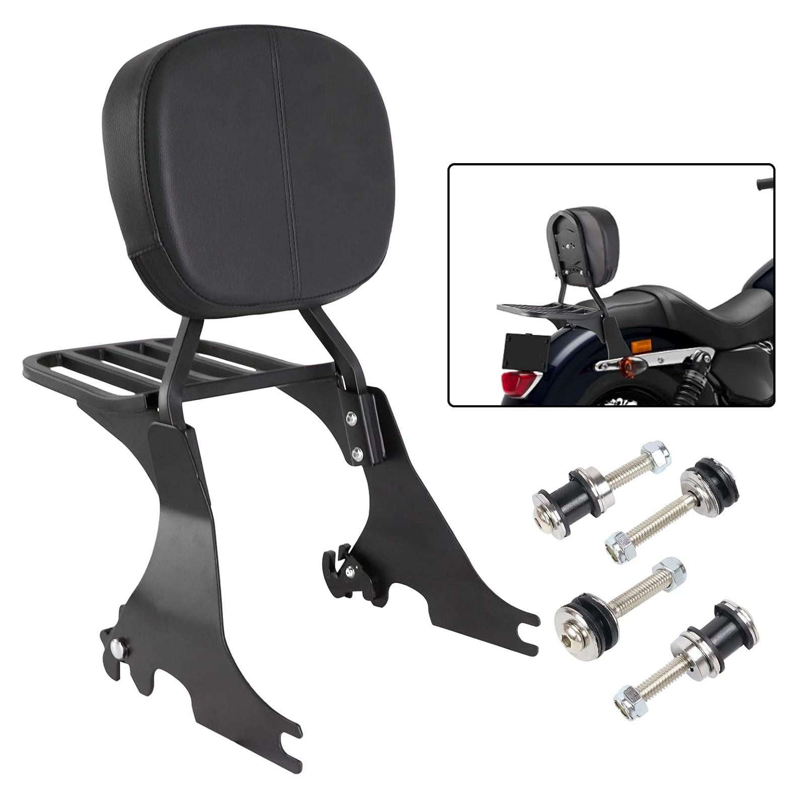 AUFER Respaldo Bajo Sissy Bar para Sportster 883/1200 2004-2024
