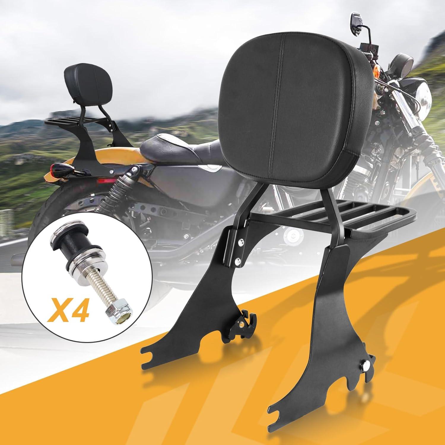 AUFER Respaldo Bajo Sissy Bar para Sportster 883/1200 2004-2024