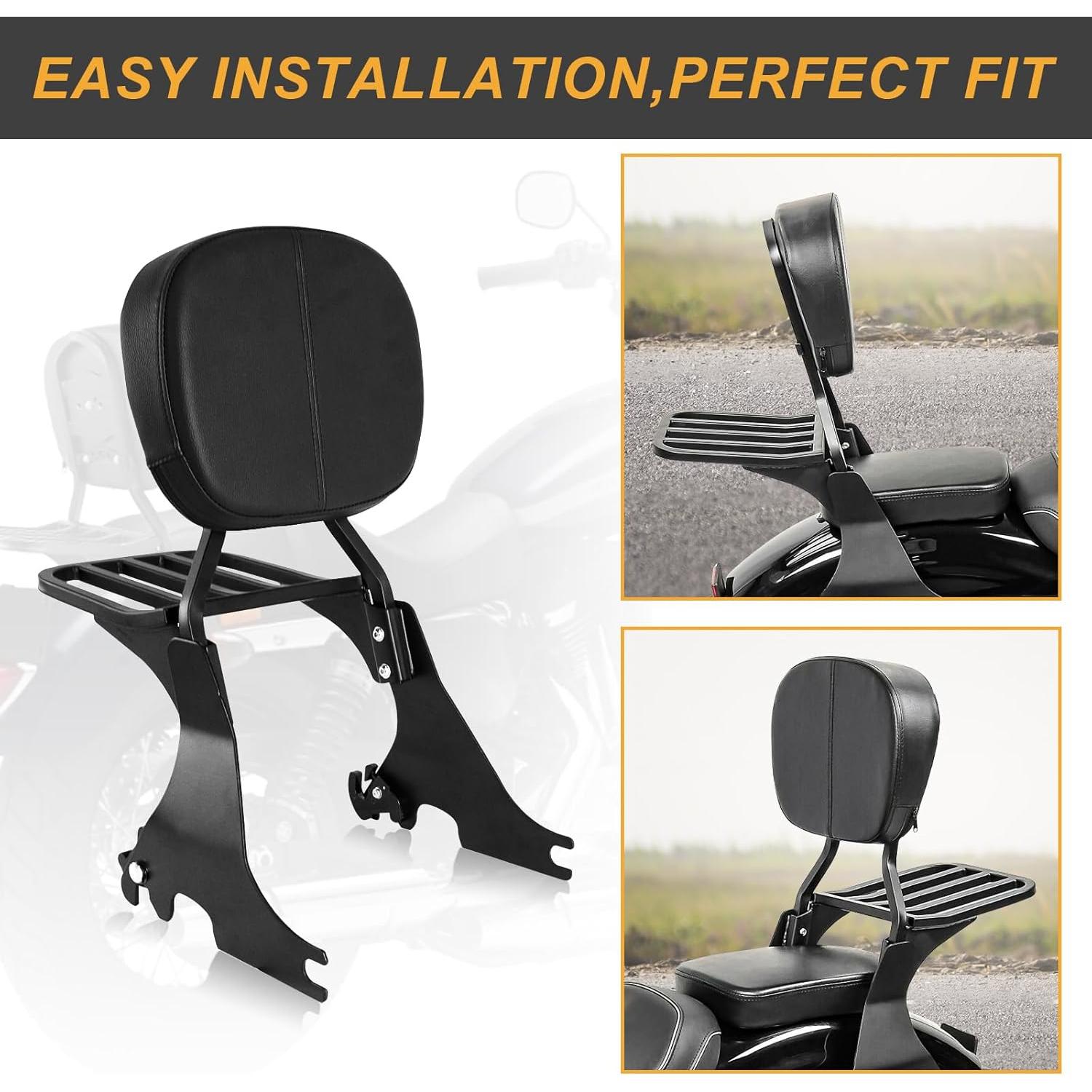 AUFER Respaldo Bajo Sissy Bar para Sportster 883/1200 2004-2024