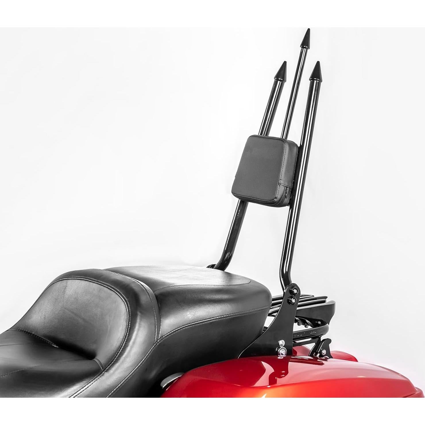 Respaldo Sissy Bar Mofun 79 cm Negro Brillante para Harley 2009-2025