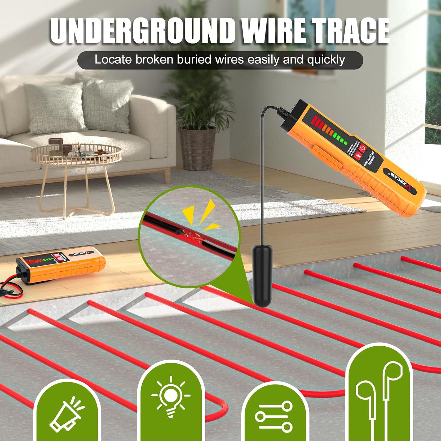 Localizador de Cables Subterráneos VXSCAN F04 con Auriculares