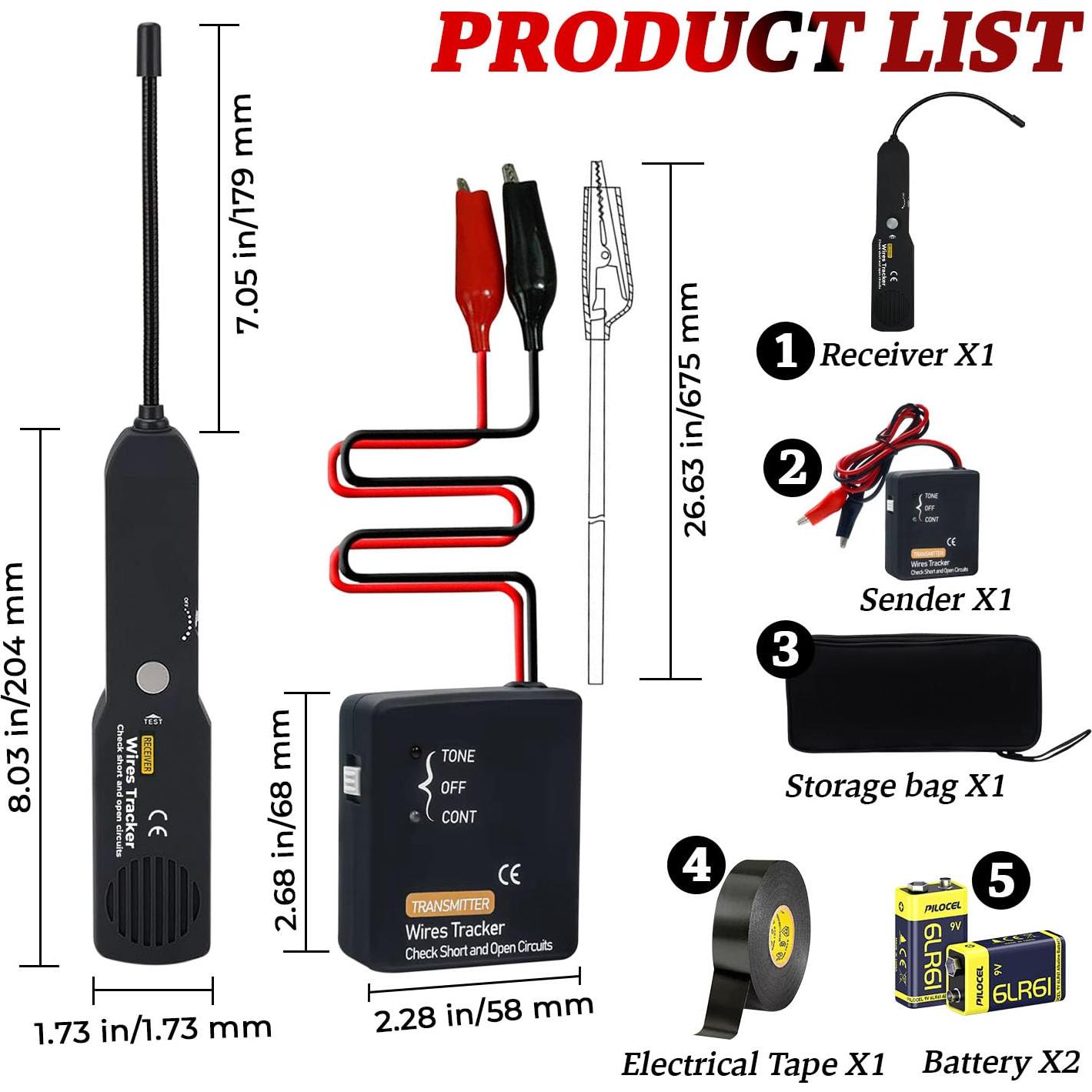 Localizador de Circuitos Automotriz CrysGuard EM415PRO 6-42V DC