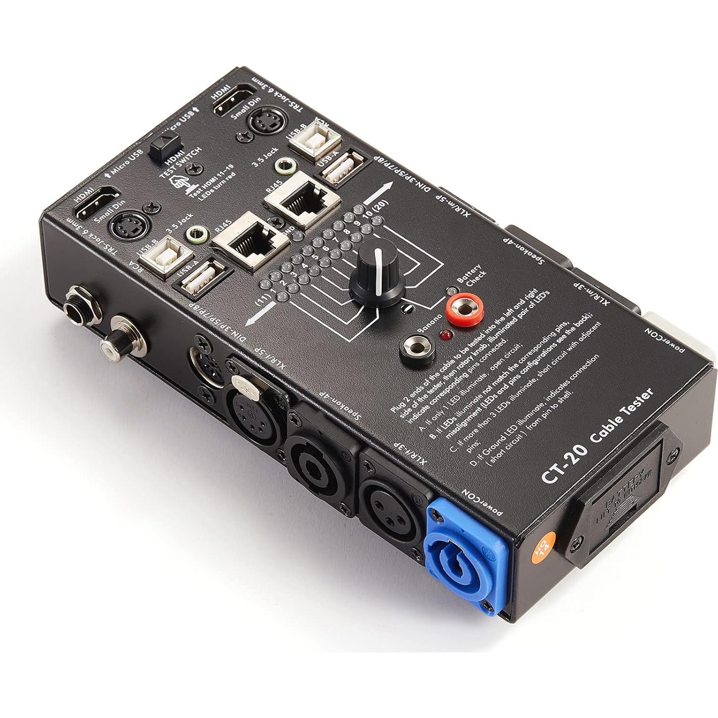 Probador de Cable de Audio MFL MF-CT20 15-en-1 LED