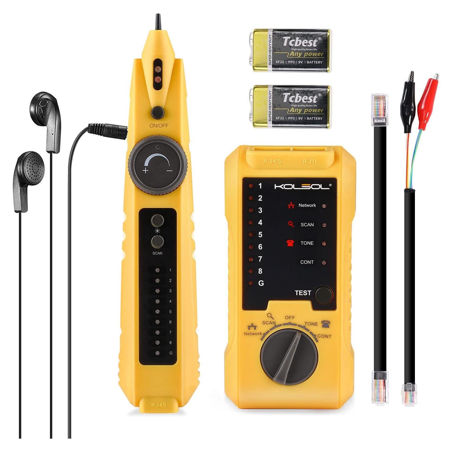 Probador de Cable de Red KOLSOL TL33 RJ11 RJ45 Multifuncional