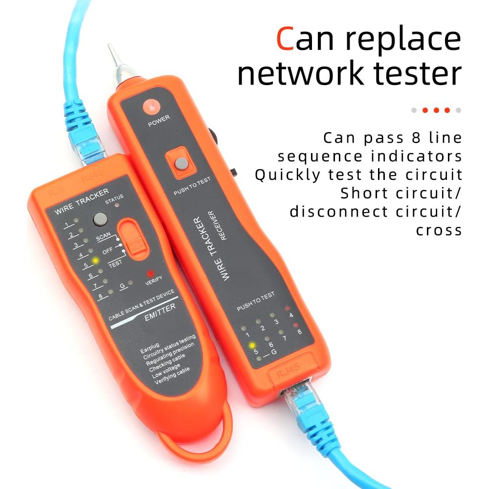 Probador de Cables Ethernet FC-6S RJ45 RJ11 Multifuncional