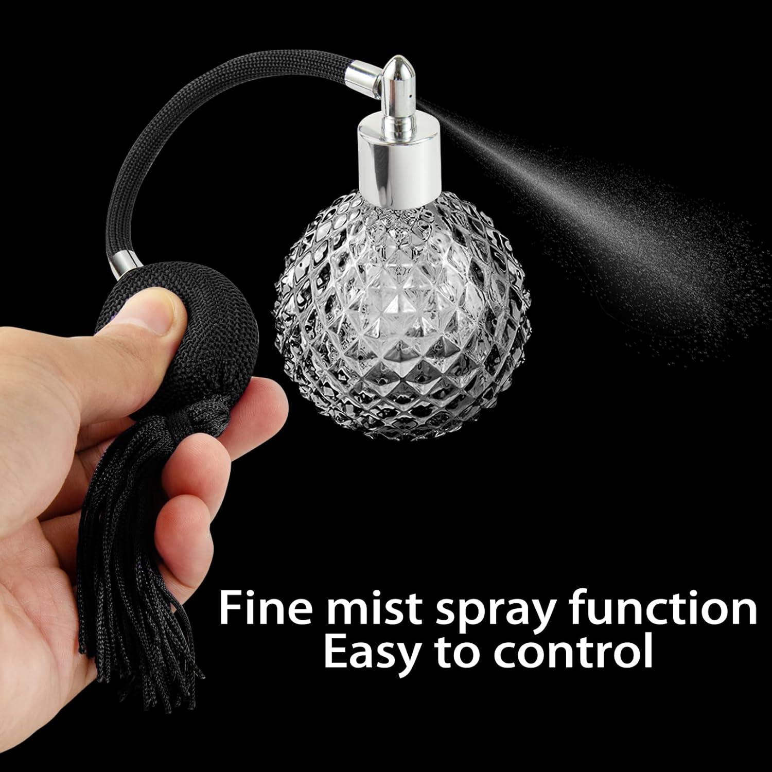 Botella de Perfume Vintage Lamoutor 100ml Negra Recargable