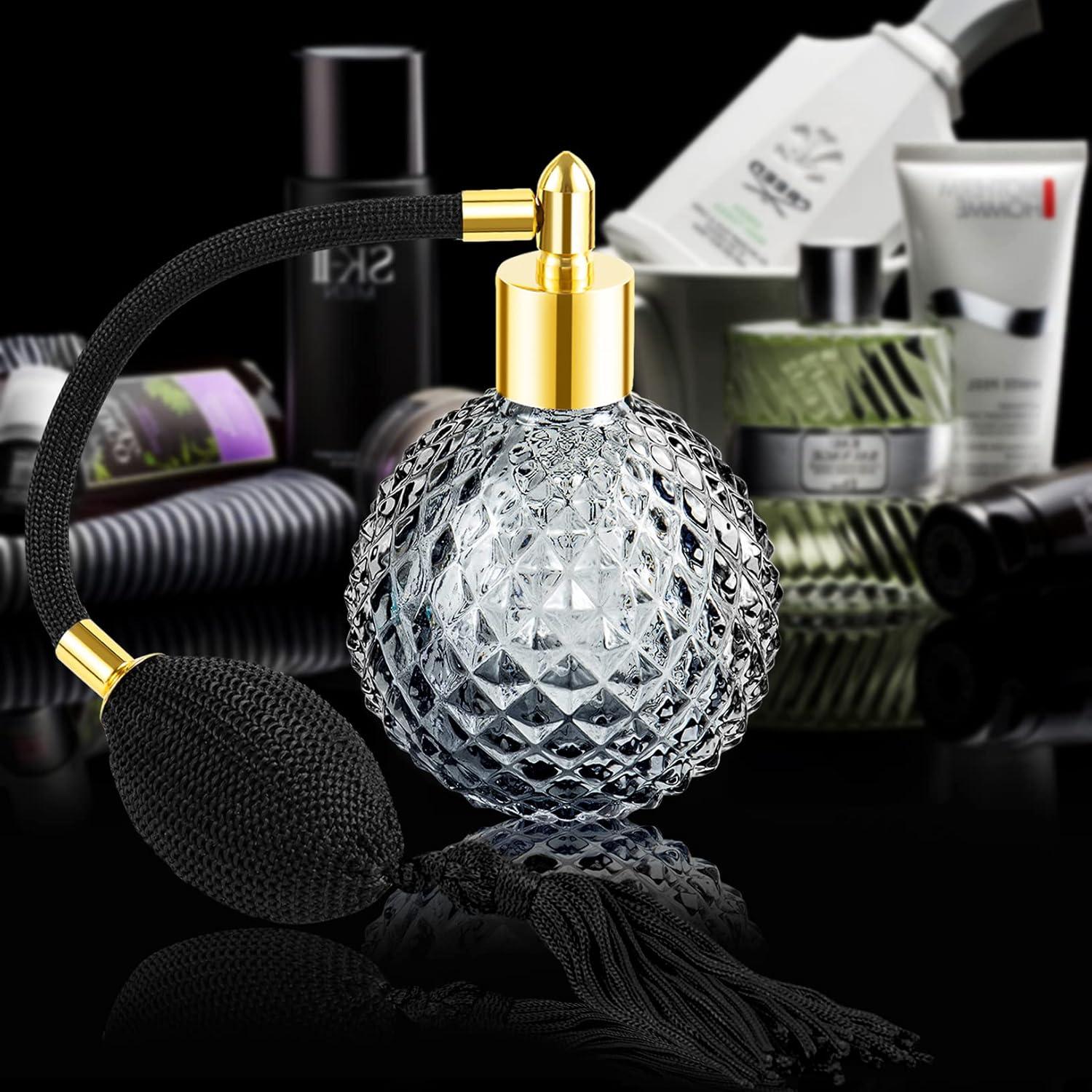 Botella de Perfume Vintage Lamoutor 100ml Negra Recargable