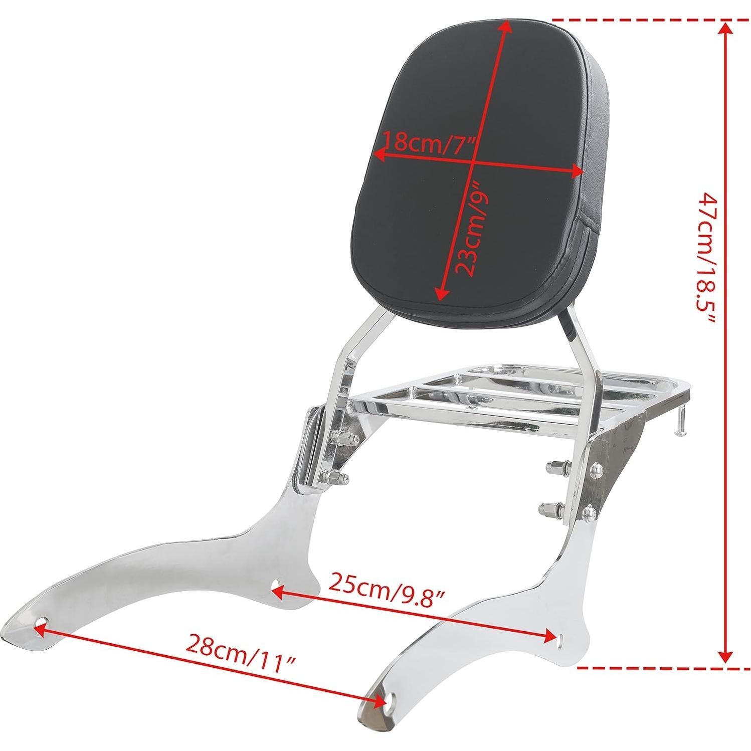 Respaldo Sissy Bar Cromado SWESGI para Yamaha VStar 1100 2000-2011