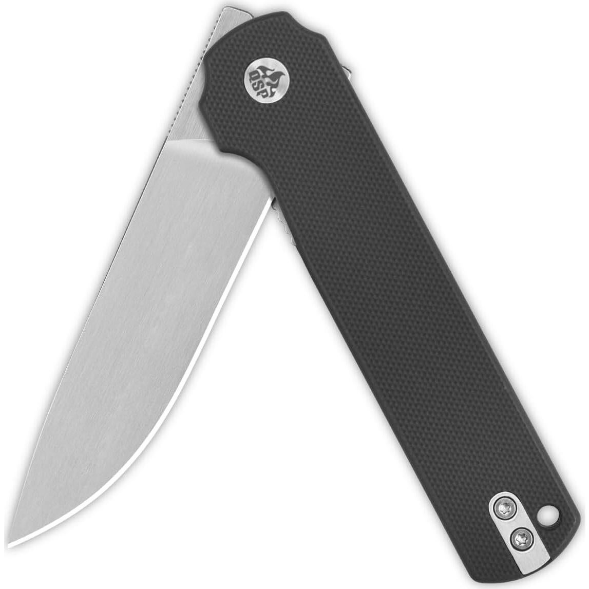 Cuchillo de bolsillo QSP Lark, hoja 8 cm Sandvik, G10 negro