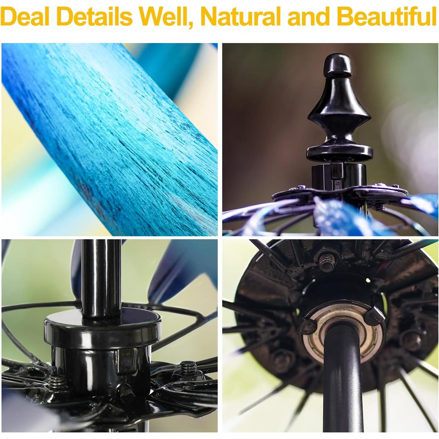 Girador de Viento Cinético LimeHill 210 cm Azul Metal