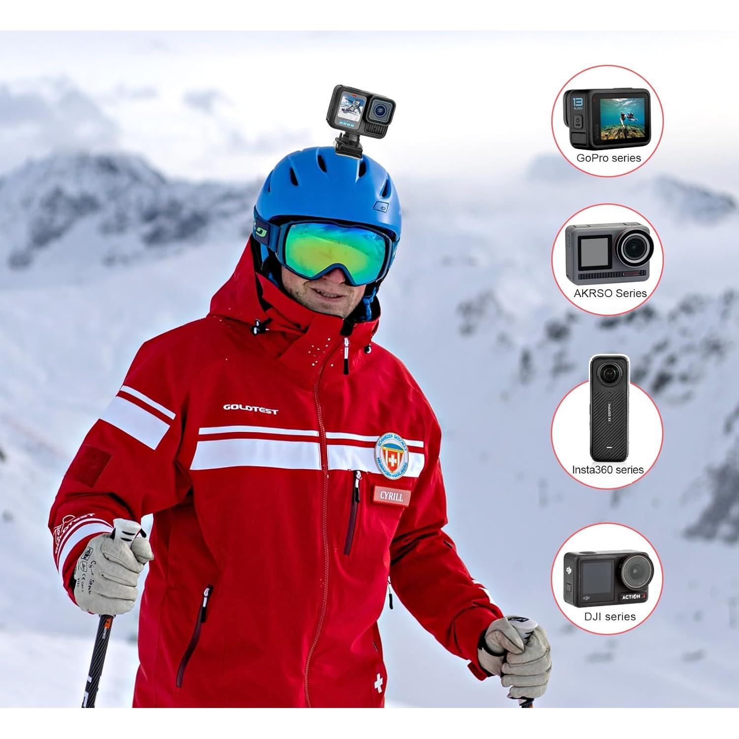 Soporte de Casco de Aluminio 360° Forevercam para GoPro Hero 13/12/11/10/9/8