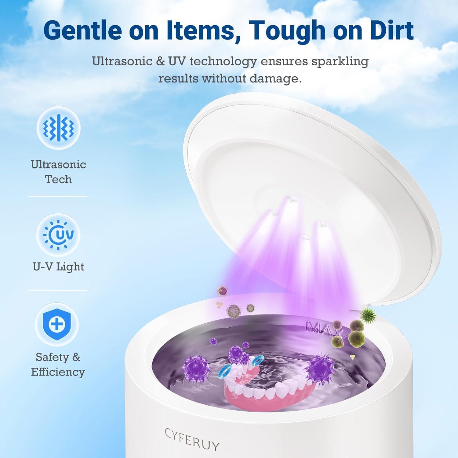 Limpiadora Ultrasonica de Retenedores CYFERUY 45kHz 160ML