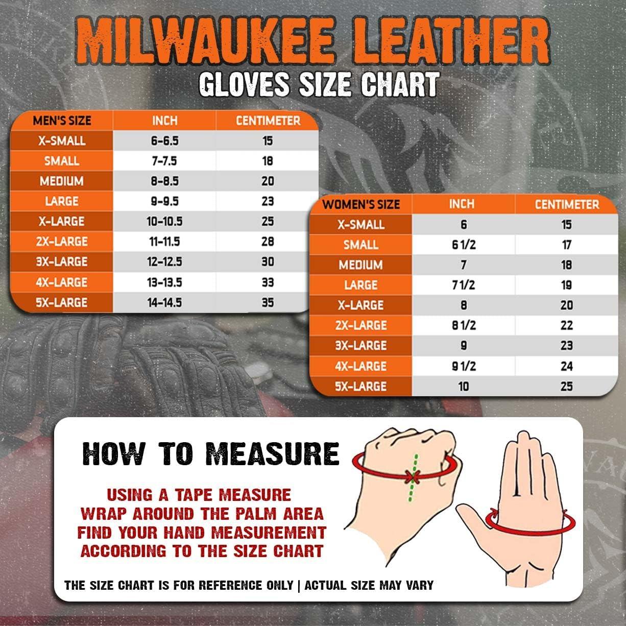 Guantes de Motocicleta Milwaukee Leather SH357 Sin Dedos