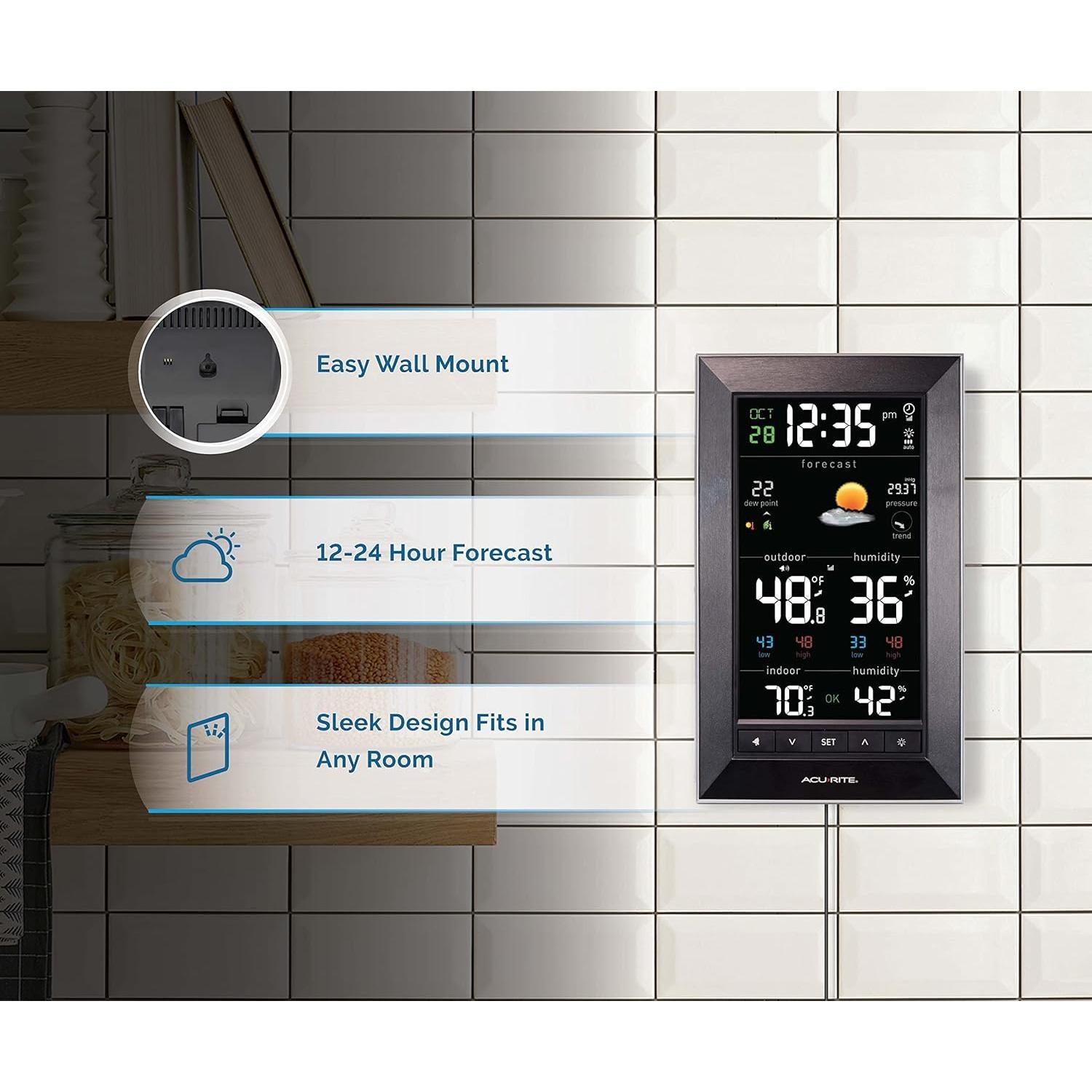 Estación Meteorológica Digital AcuRite 01121M con Temperatura y Humedad