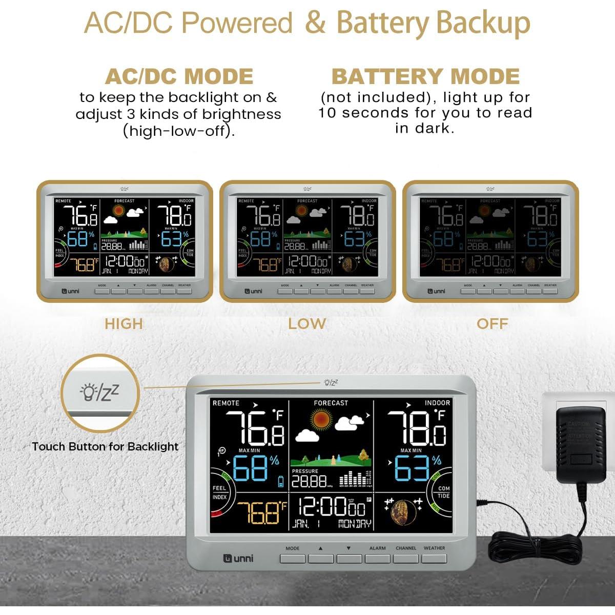 Estación Meteorológica Inalámbrica U UNNI UN0512 Gris