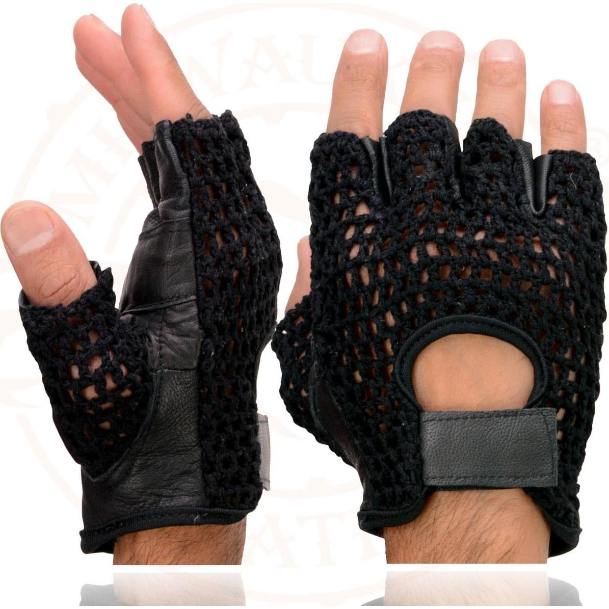 Guantes de Motocicleta Milwaukee Leather SH219 Sin Dedos 3XL
