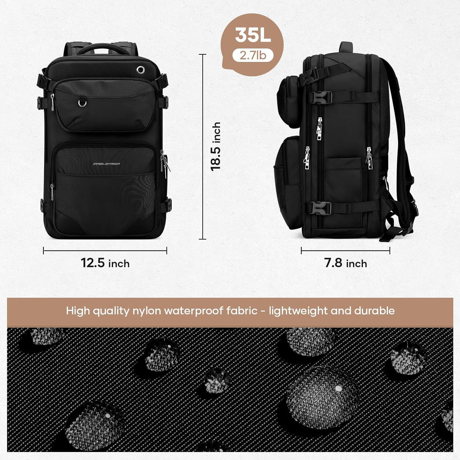 Mochila de Viaje Maelstrom 35L Impermeable para Laptop 17"