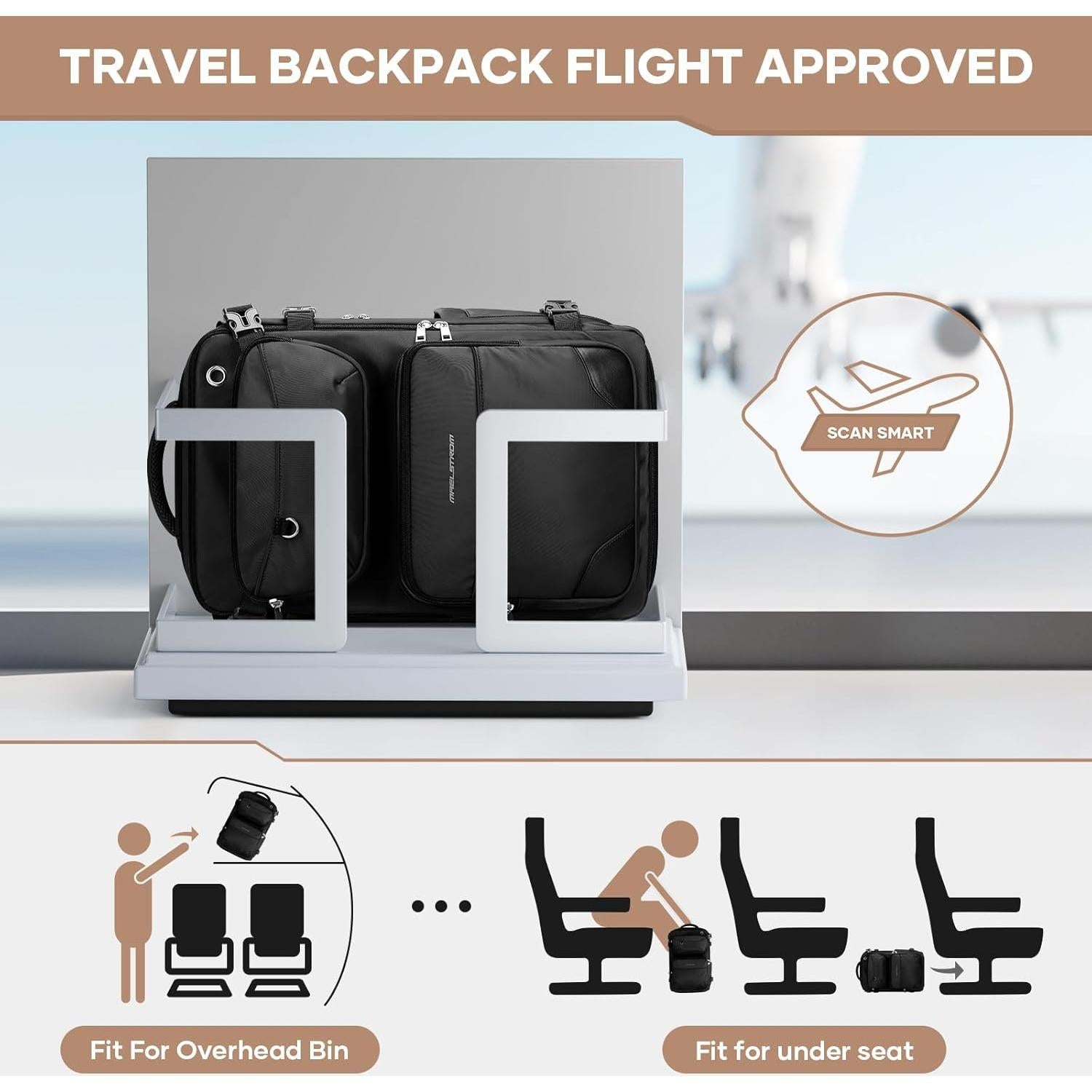 Mochila de Viaje Maelstrom 35L Impermeable para Laptop 17"