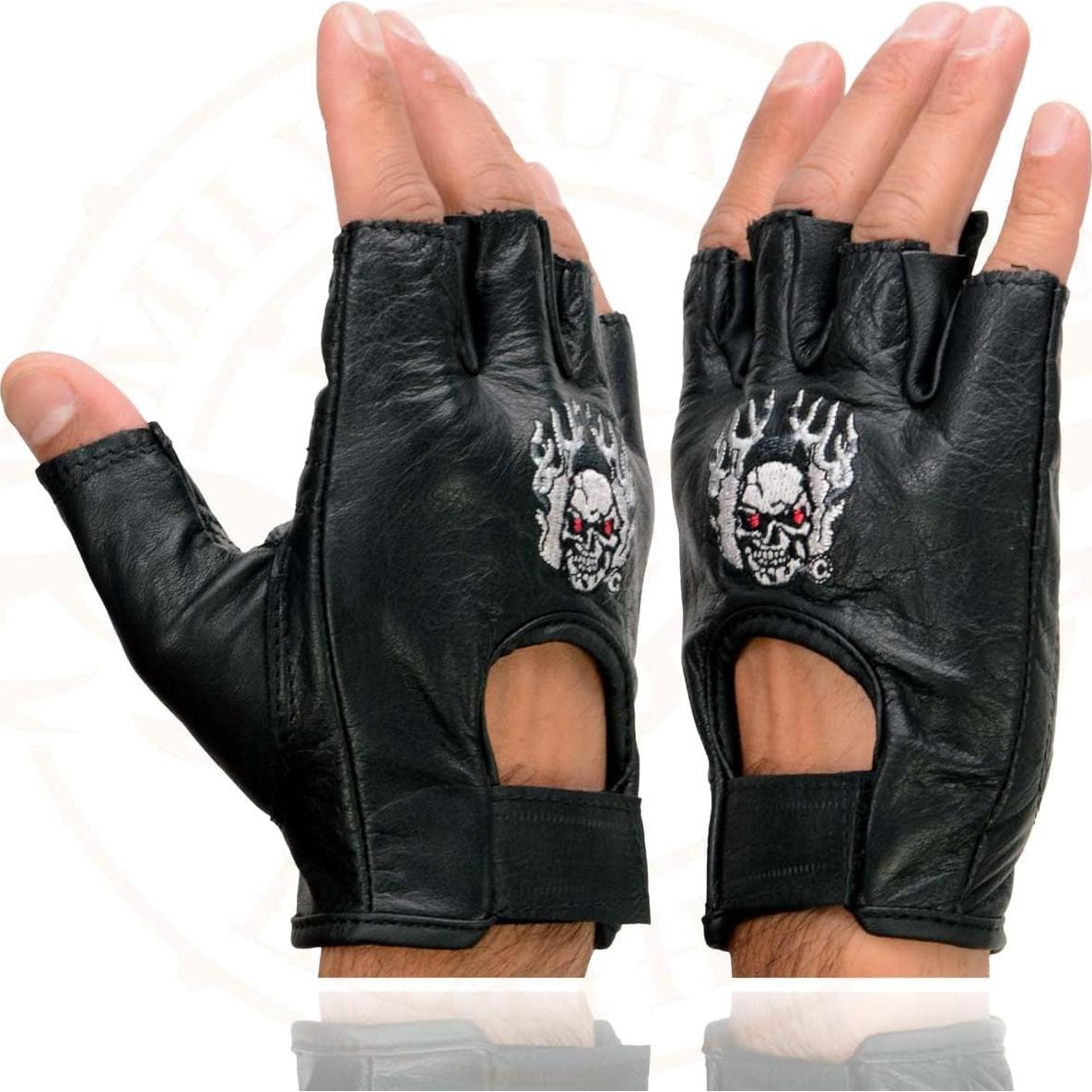 Guantes de Cuero sin Dedos Milwaukee SH351 para Hombre