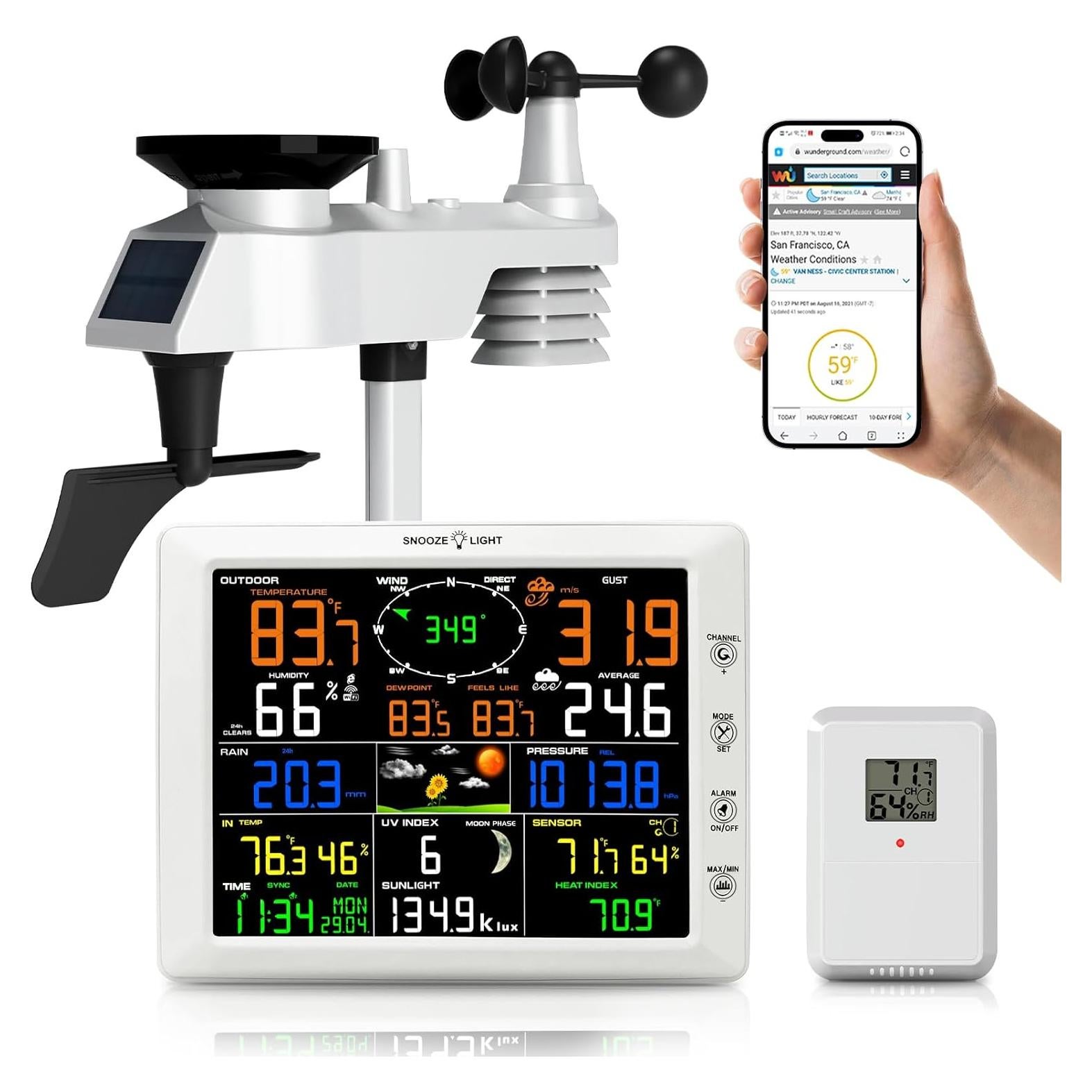 Estación Meteorológica WiFi AIRAIN 14-en-1 Interior/Exterior