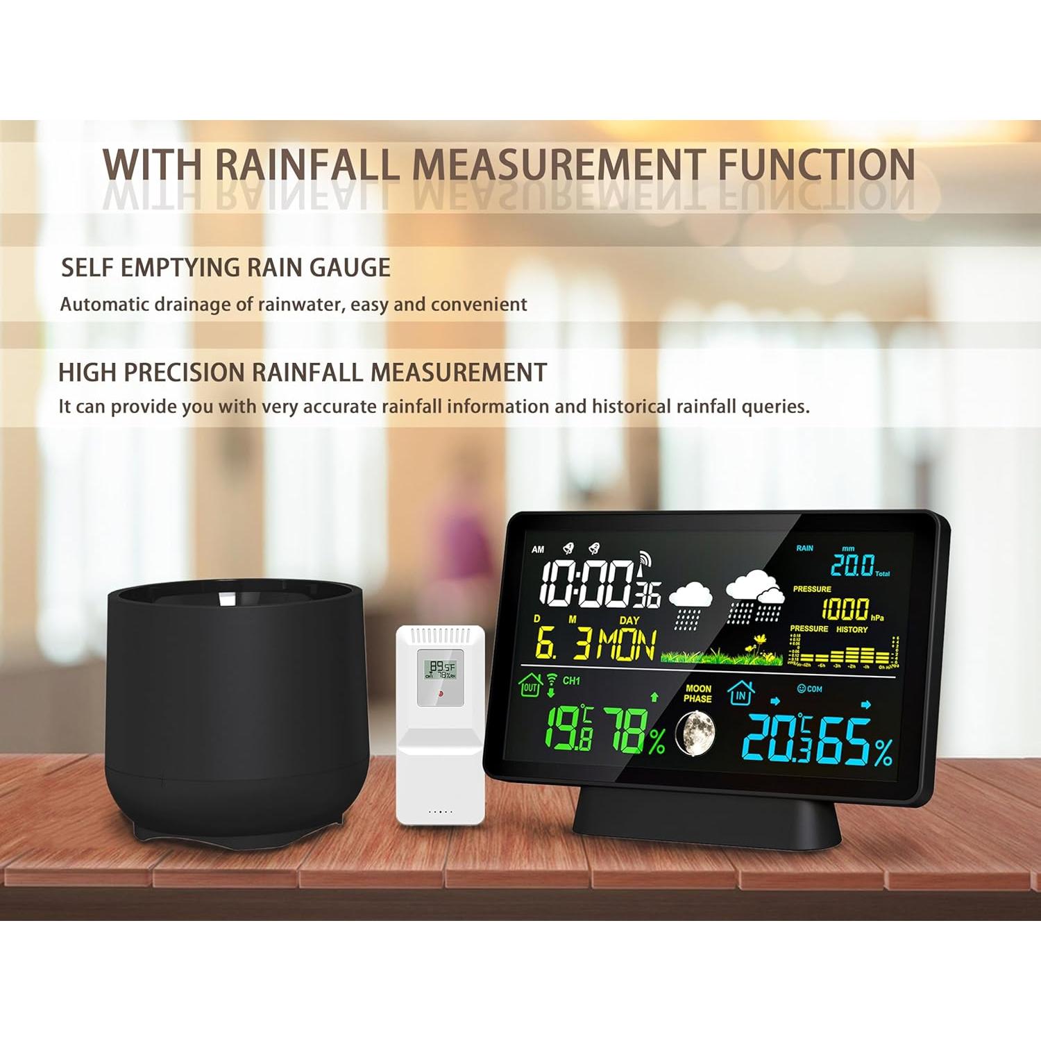 Estación Meteorológica Inalámbrica Biuwing con Pluviómetro Digital