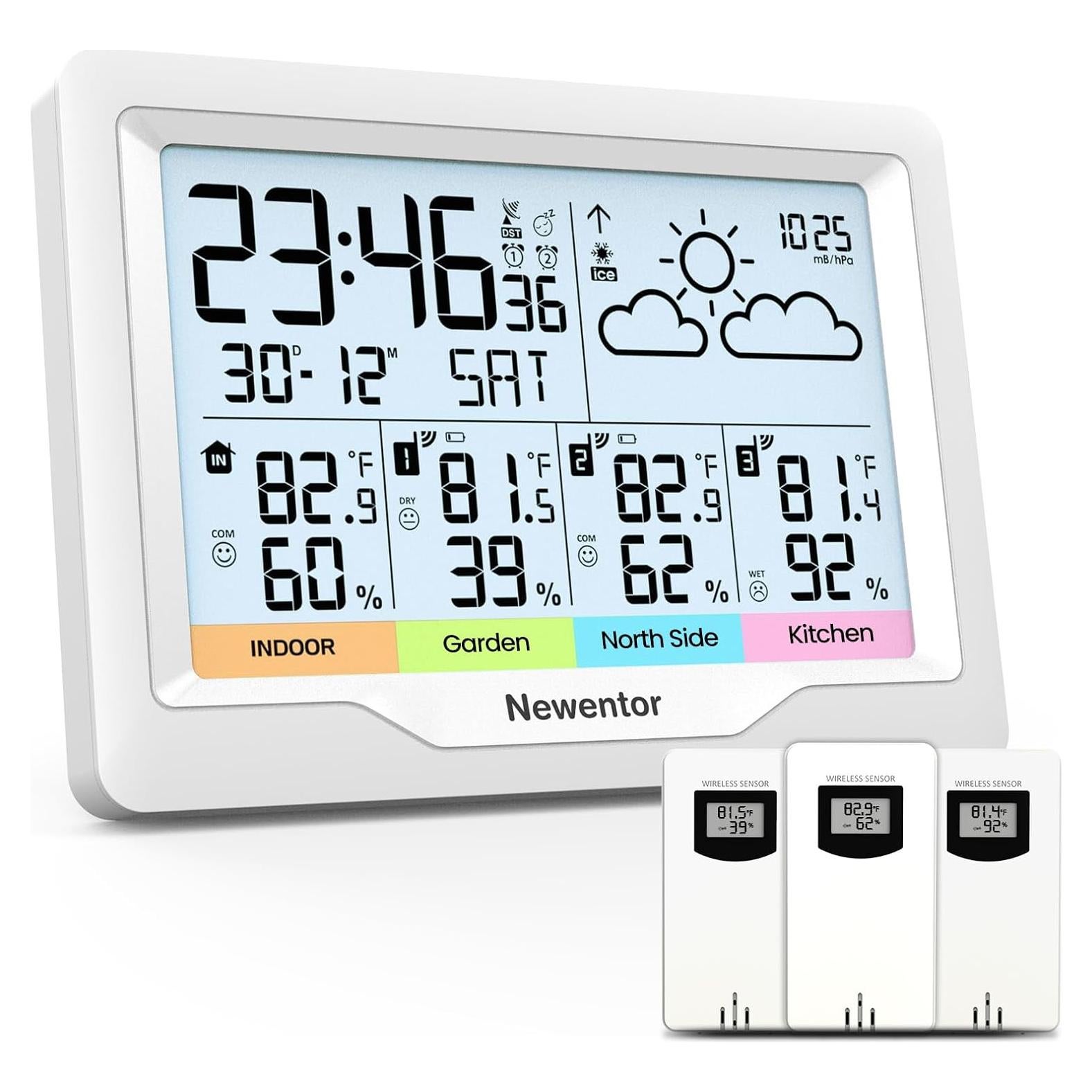 Estación Meteorológica Inalámbrica Newentor Q5, 3 Sensores