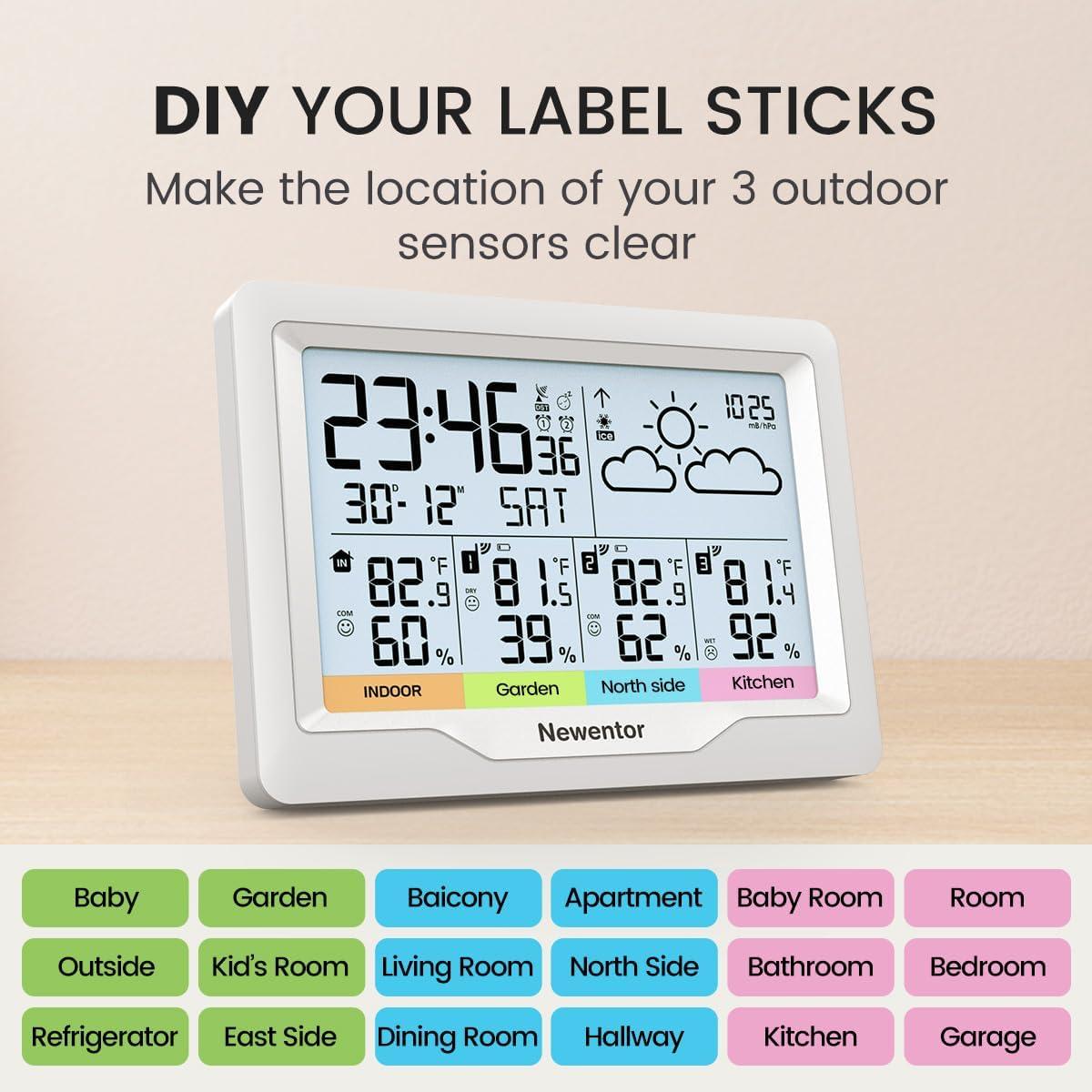 Estación Meteorológica Inalámbrica Newentor Q5, 3 Sensores