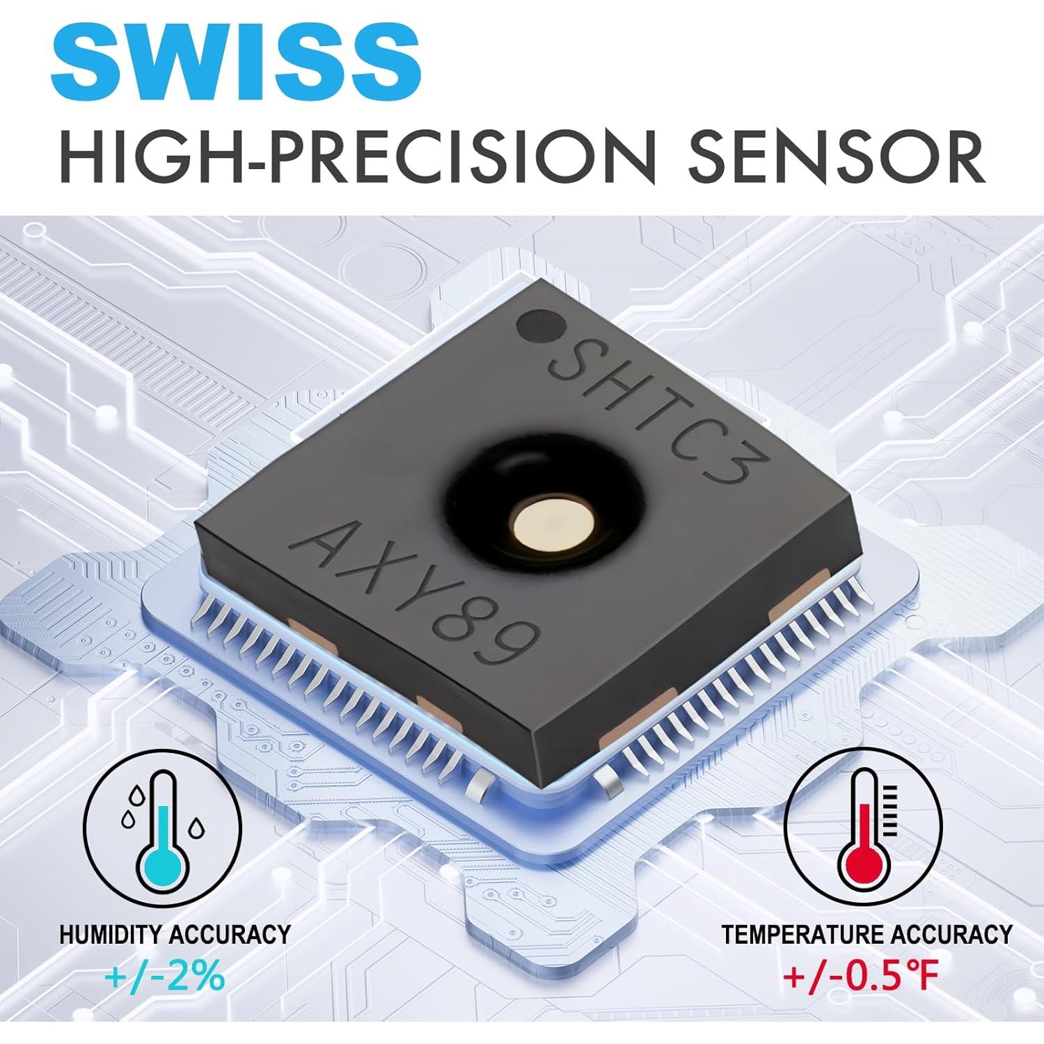 Termómetro Inalámbrico Interior Exterior Lichi LC803 4" Pantalla