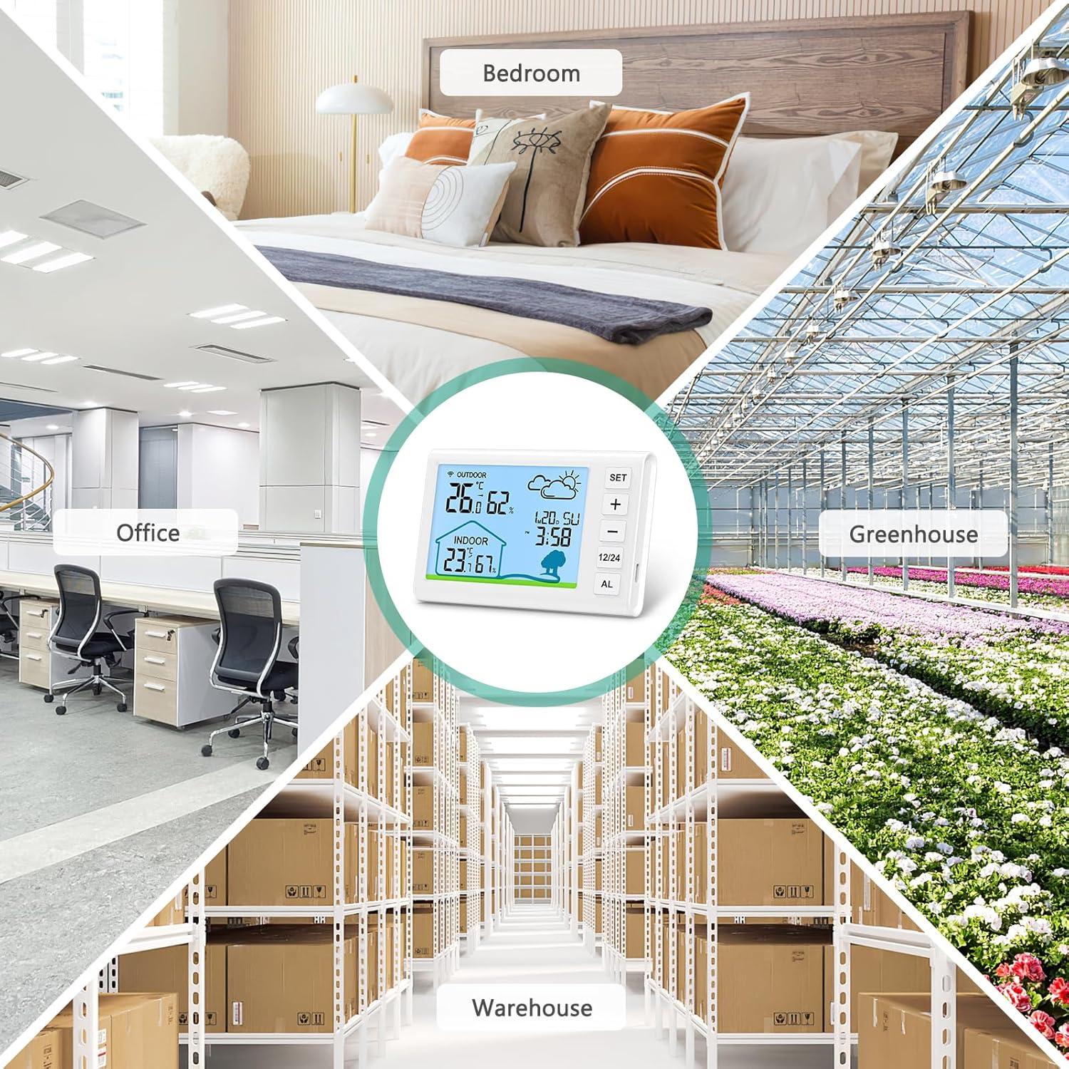 Estación Meteorológica Inalámbrica ORIA con Reloj y Termómetro