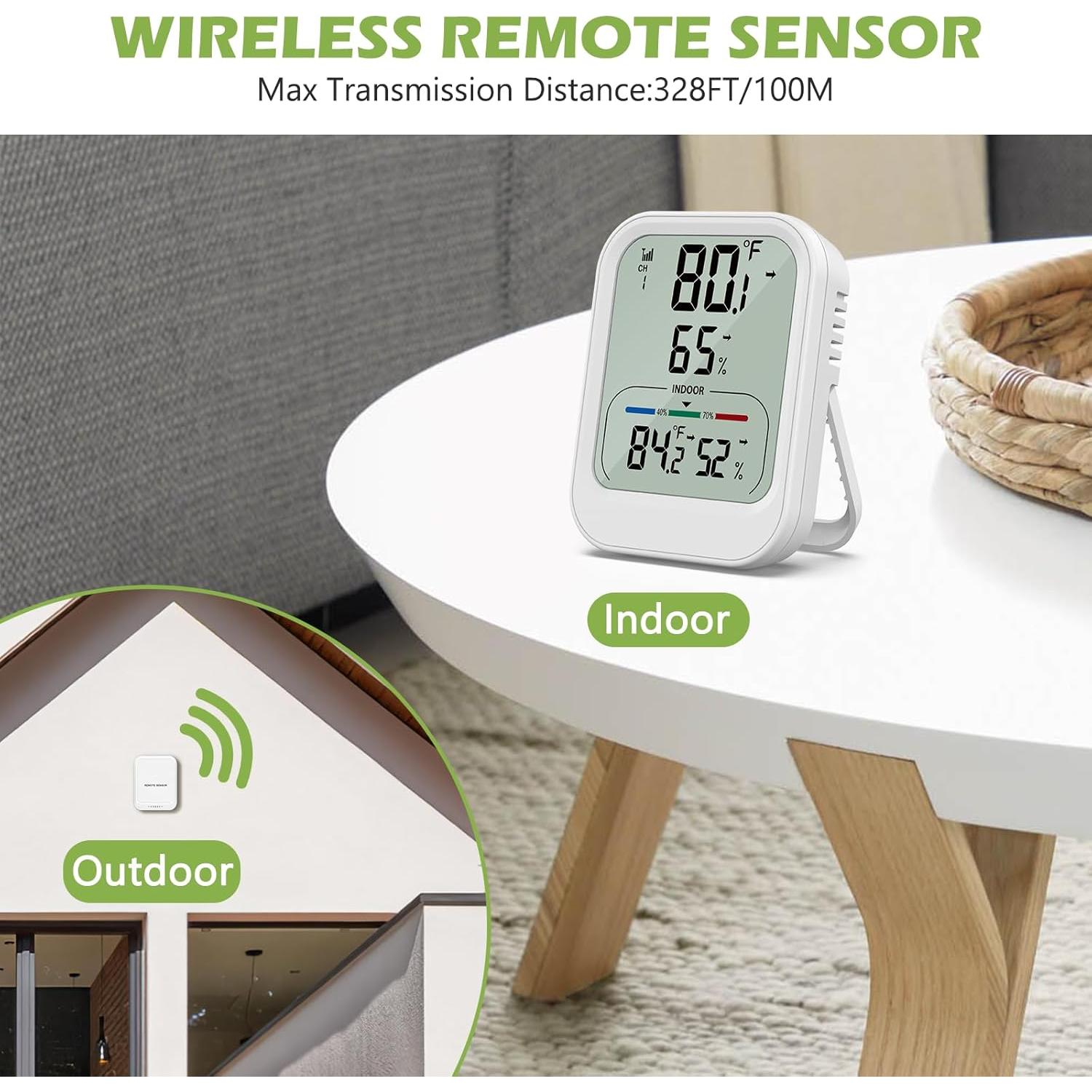 Termómetro Digital Interior Exterior KeeKit con Sensor Inalámbrico