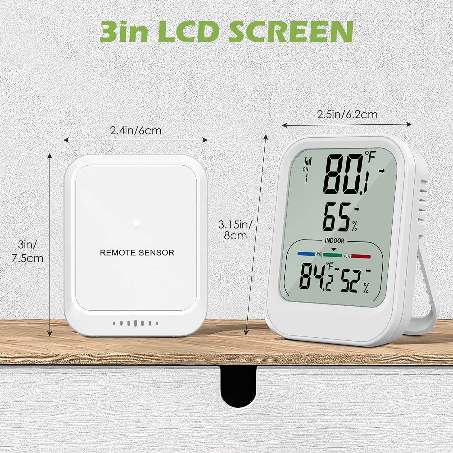 Termómetro Digital Interior Exterior KeeKit con Sensor Inalámbrico