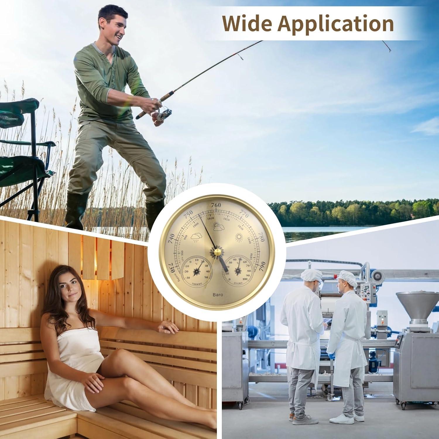 Barómetro 3 en 1 Homaisson - Termómetro, Higrómetro, Interior/Exterior