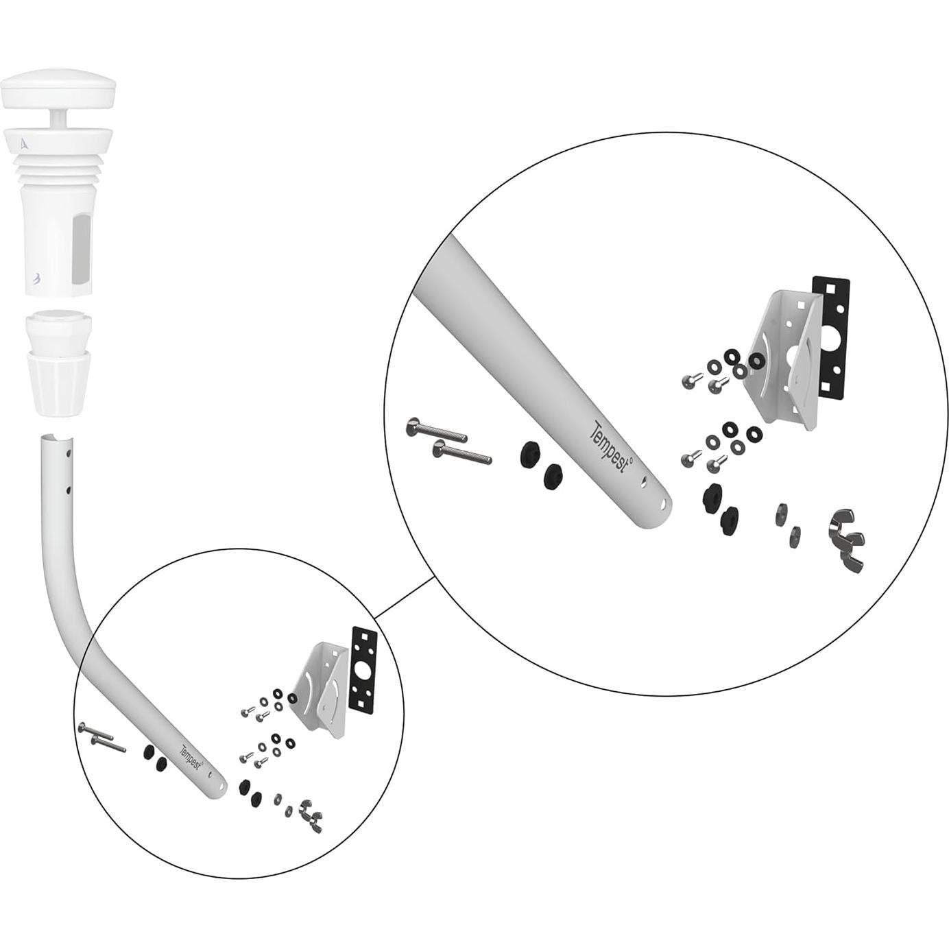 Soporte Universal Tempest para Estación Meteorológica Exterior